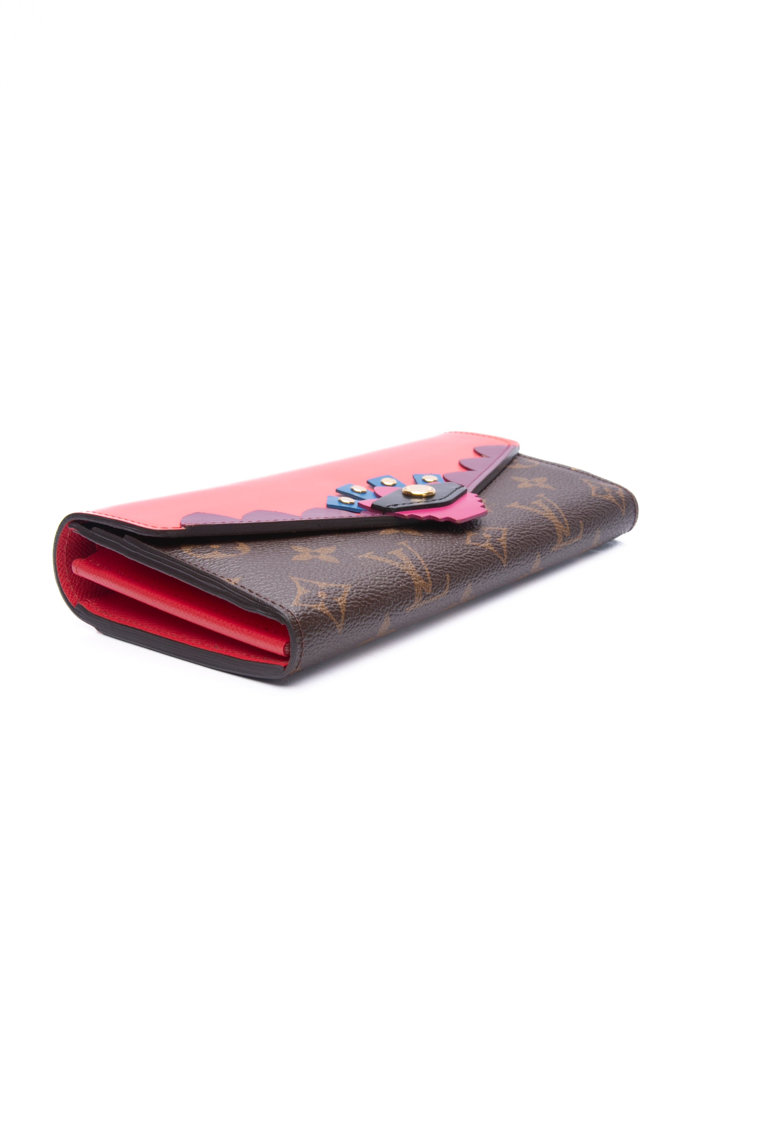 LOUIS VUITTON Flamingo Monogram Totem Sarah Wallet