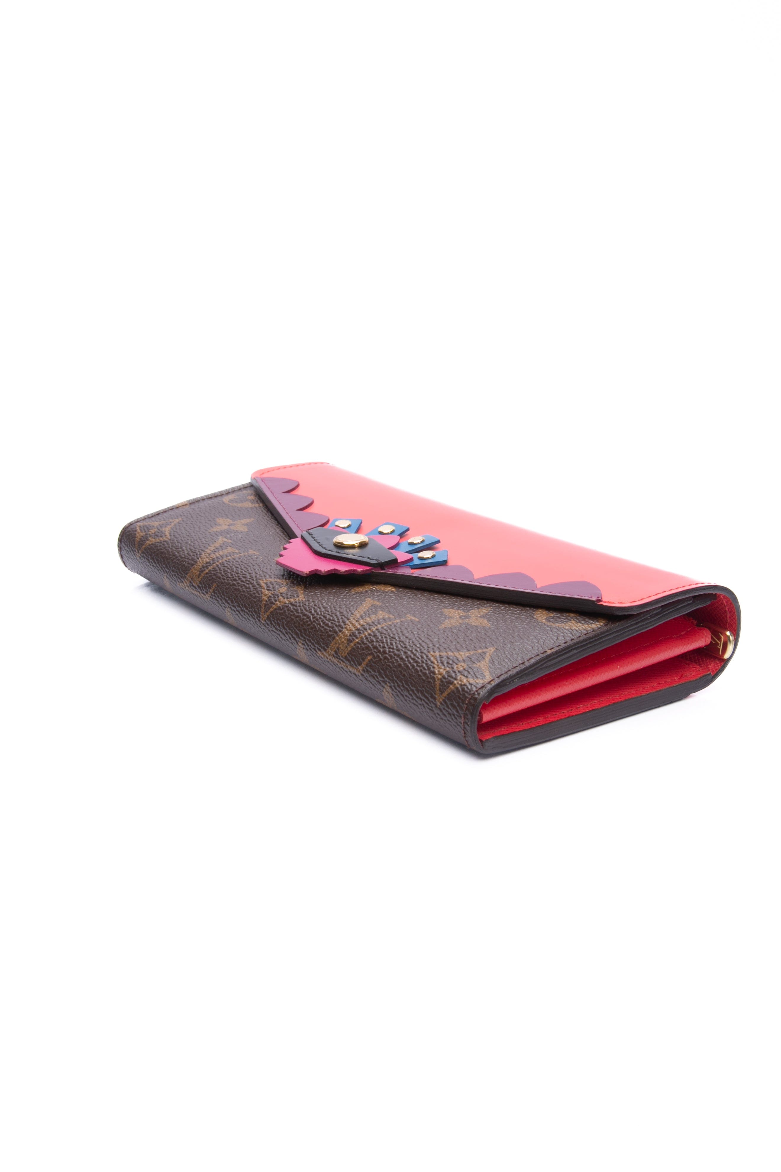 LOUIS VUITTON Flamingo Monogram Totem Sarah Wallet