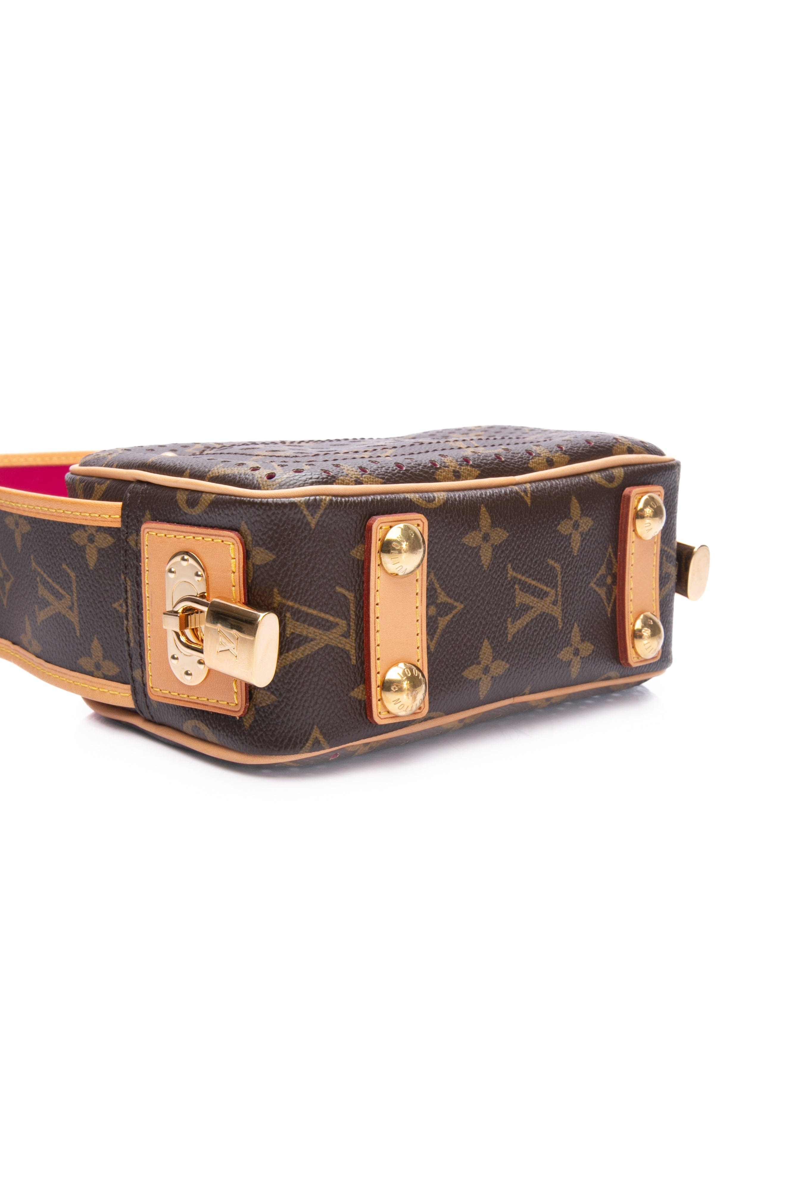 LOUIS VUITTON Monogram Fuchsia Perforated Mini Trocadero Shoulder Bag
