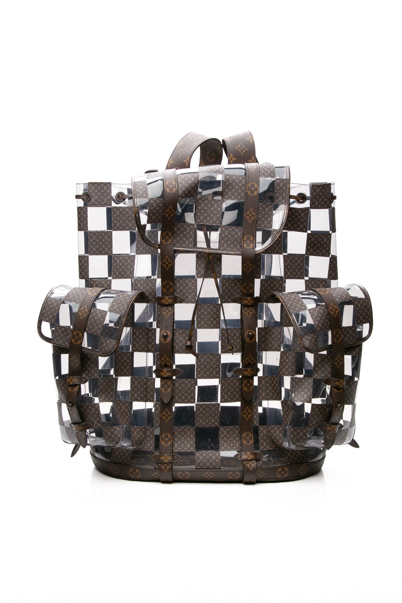 LOUIS VUITTON PVC Monogram Chess Christopher GM Backpack