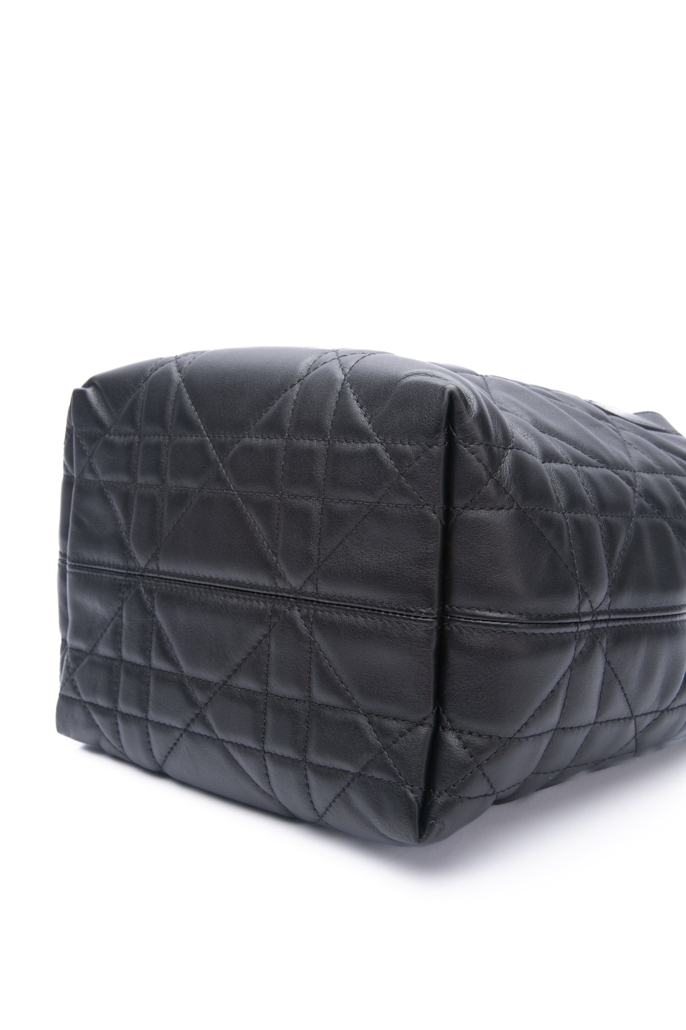 DIOR Black Cannage Small Dior Toujours Vertical Tote Bag