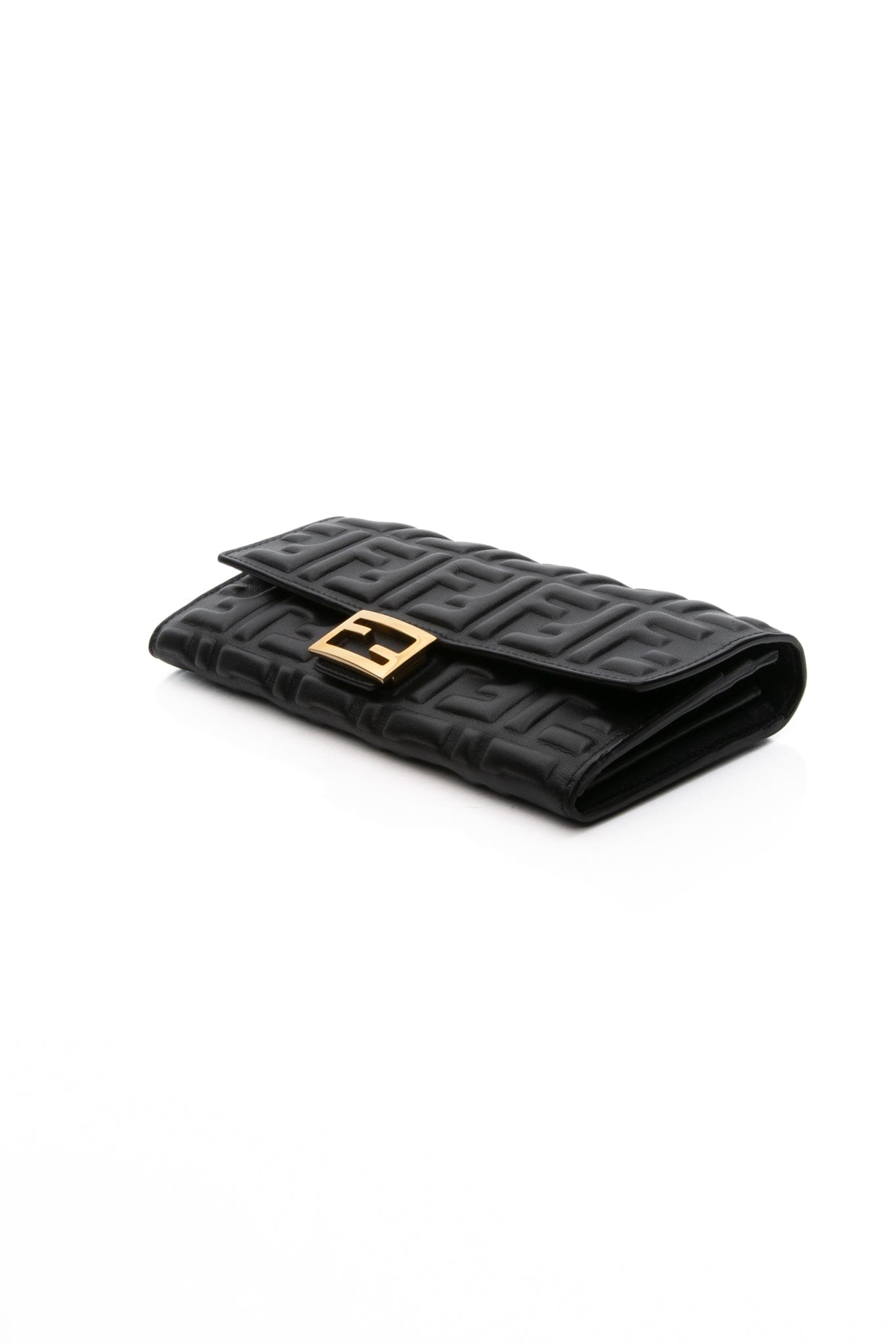 FENDI Black Nappa Matisse Continental Wallet