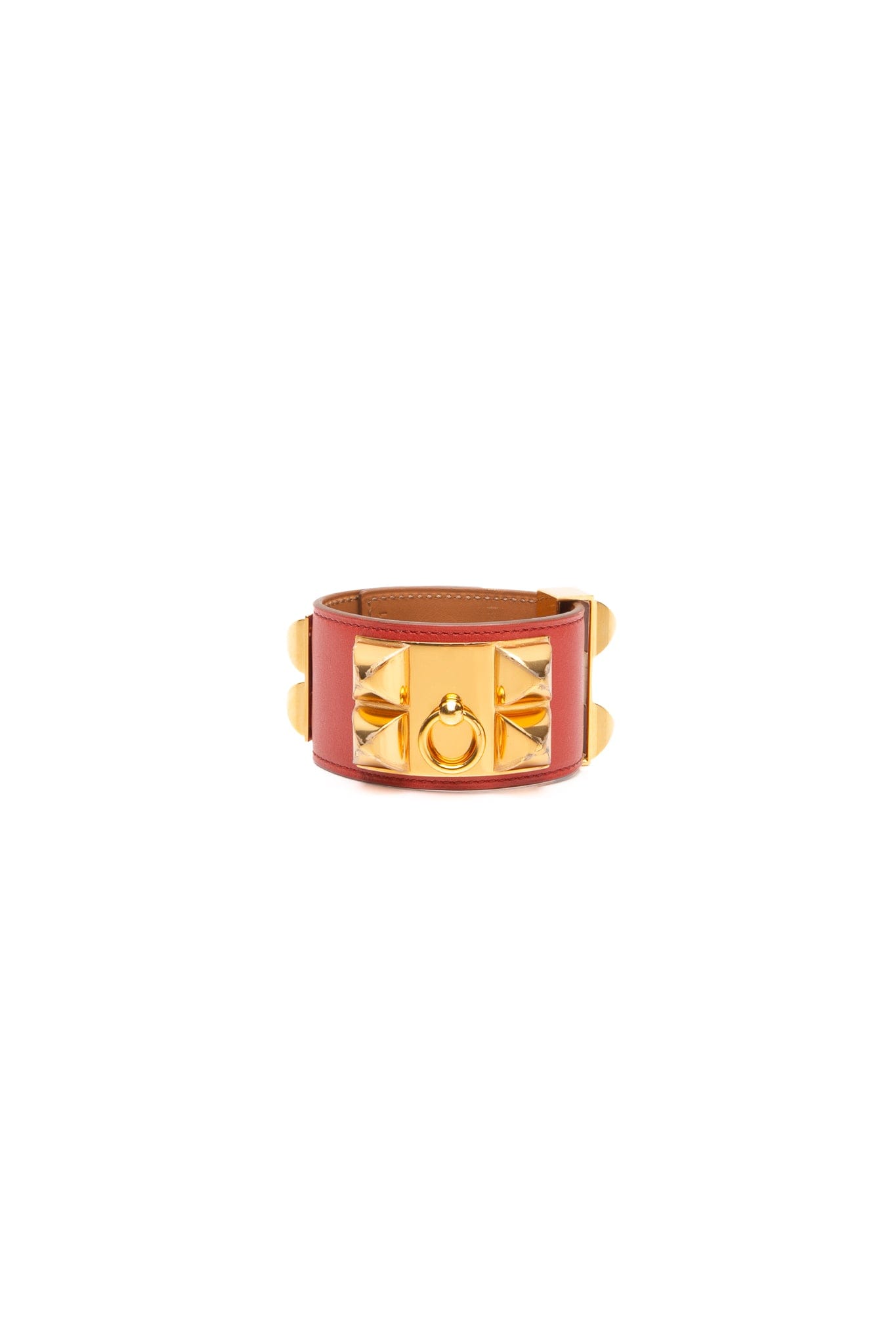 HERMES Red Coral Colier De Chien CDC Bracelet