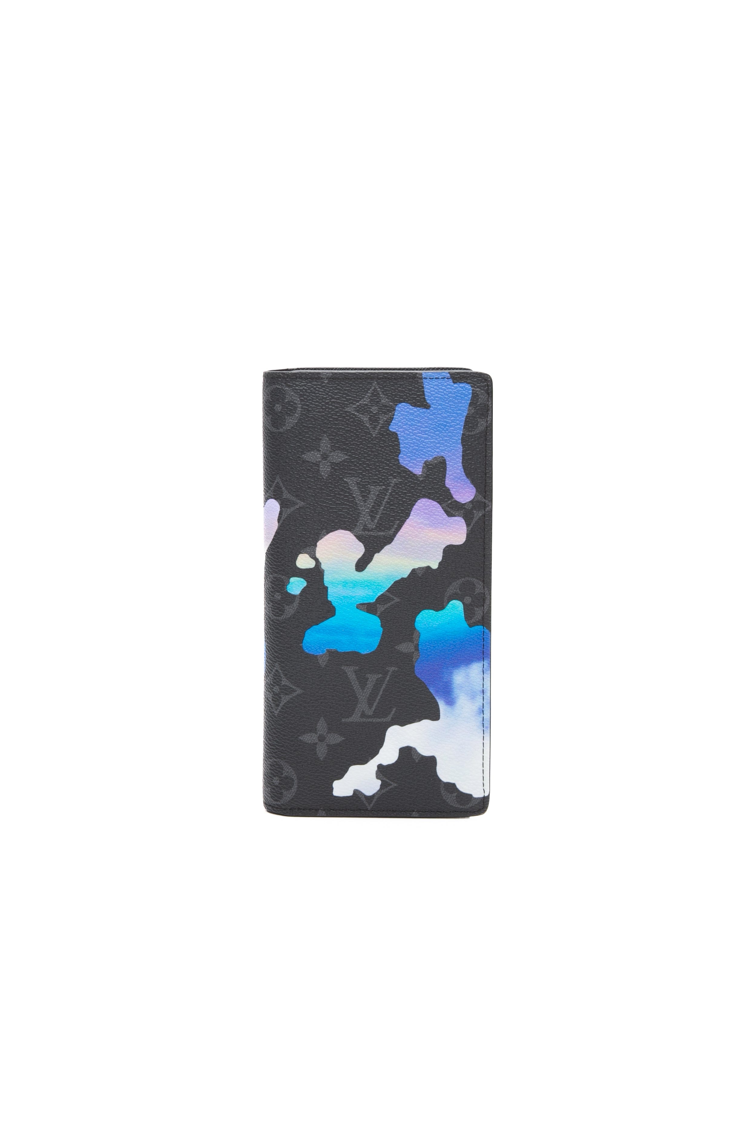 LOUIS VUITTON Brazza Sunrise Monogram Eclipse Wallet
