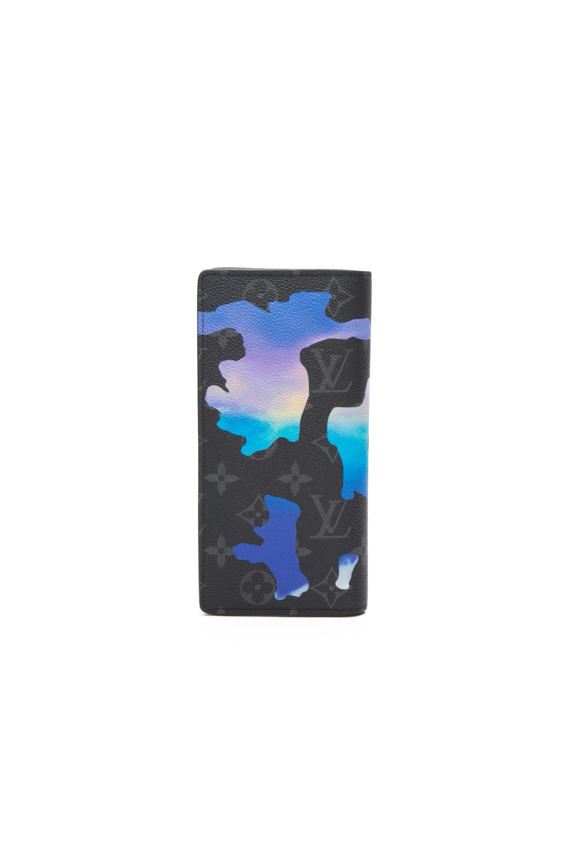 LOUIS VUITTON Brazza Sunrise Monogram Eclipse Wallet
