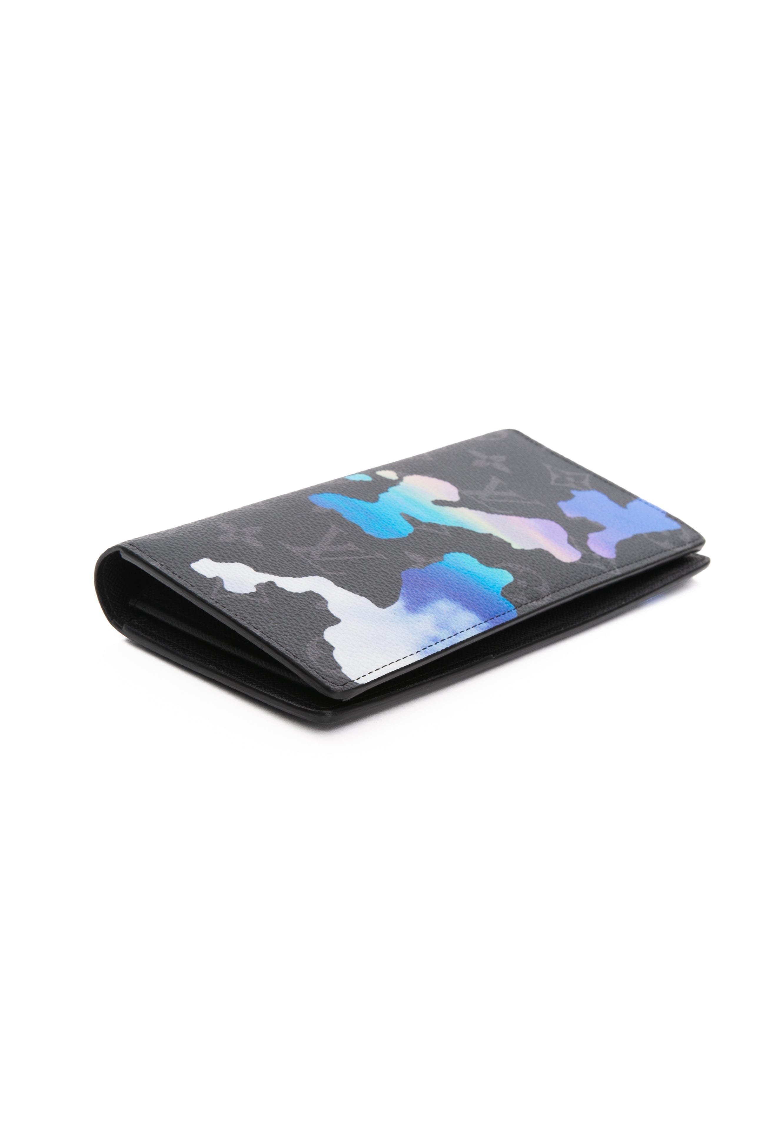 LOUIS VUITTON Brazza Sunrise Monogram Eclipse Wallet