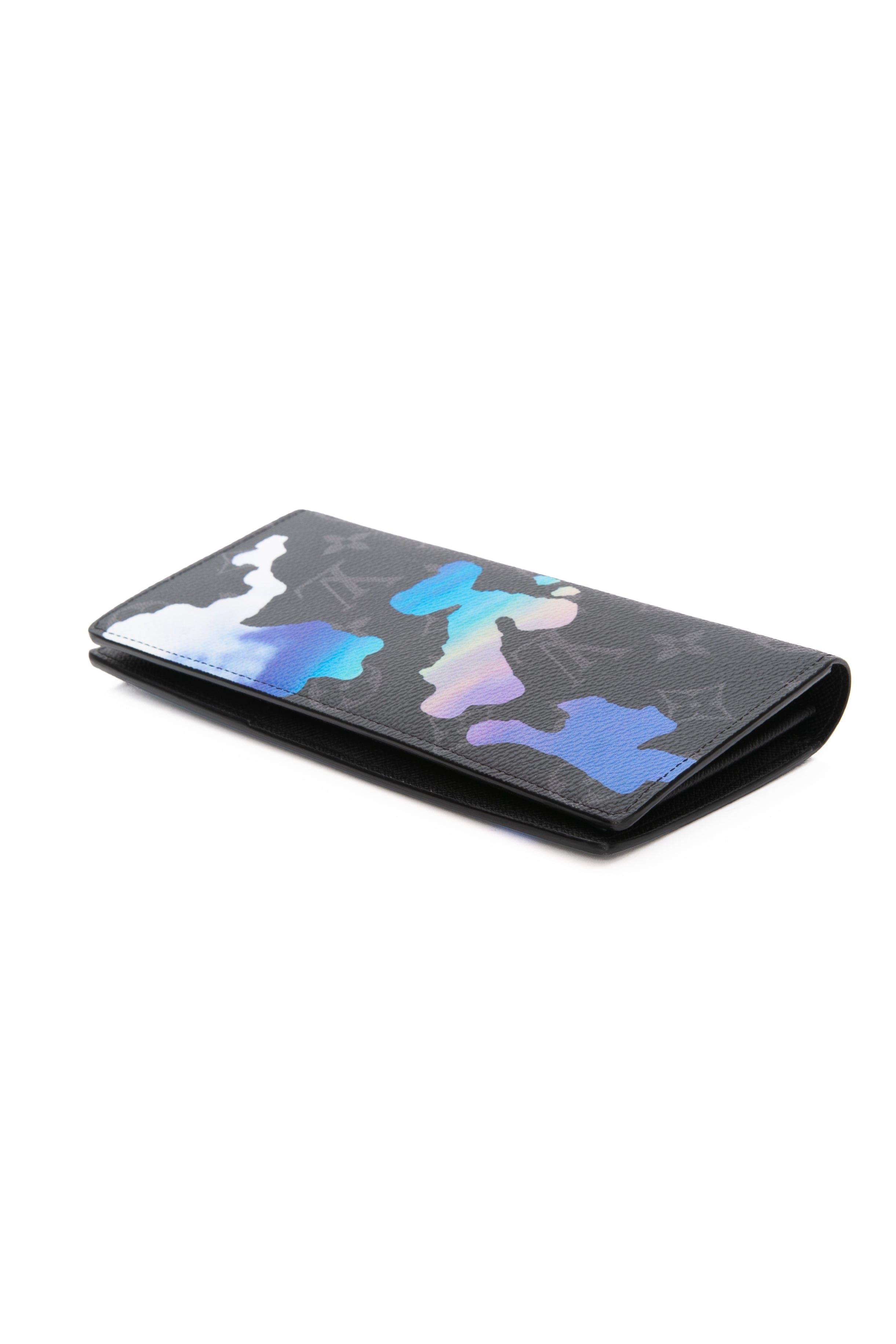 LOUIS VUITTON Brazza Sunrise Monogram Eclipse Wallet