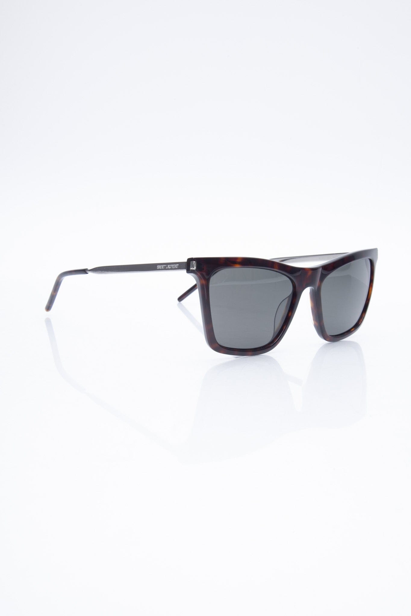 SAINT LAURENT Havana Silver Grey Sunglasses