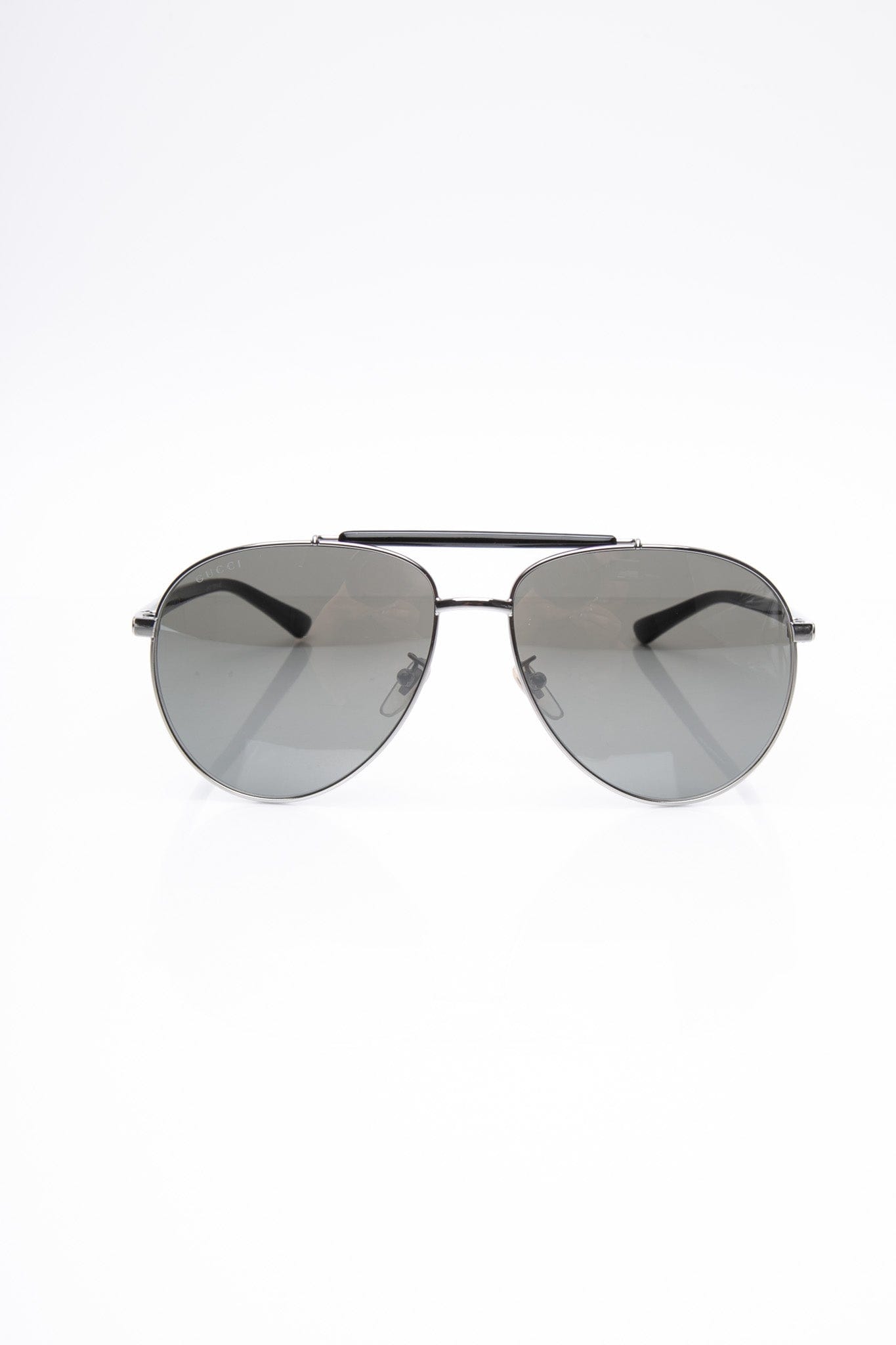 GUCCI Trendy Pilot Metal Shape With Acetate Top Bar Sunglasses