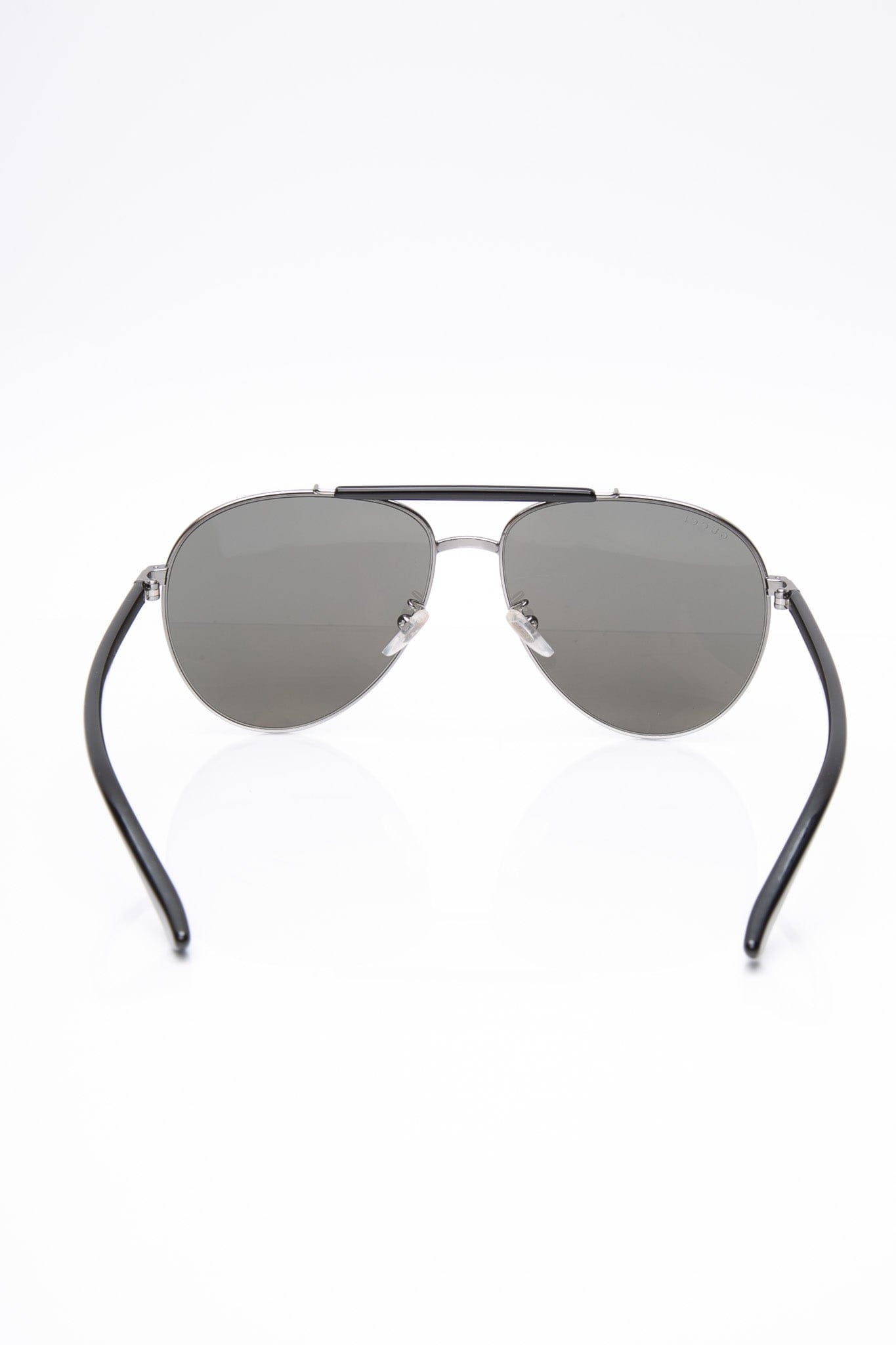 GUCCI Trendy Pilot Metal Shape With Acetate Top Bar Sunglasses