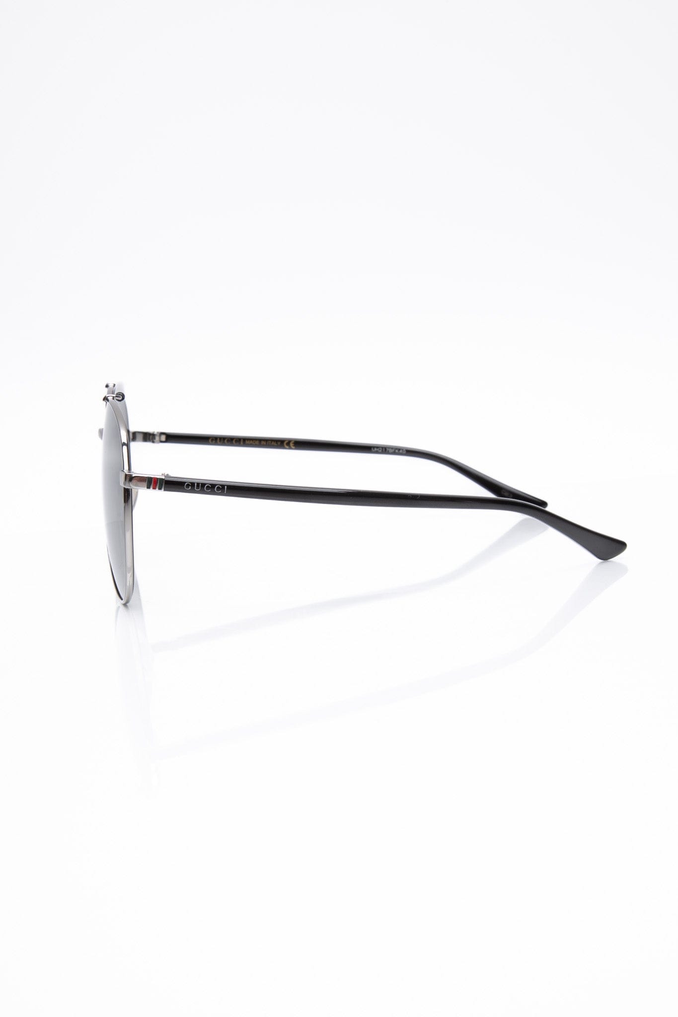 GUCCI Trendy Pilot Metal Shape With Acetate Top Bar Sunglasses