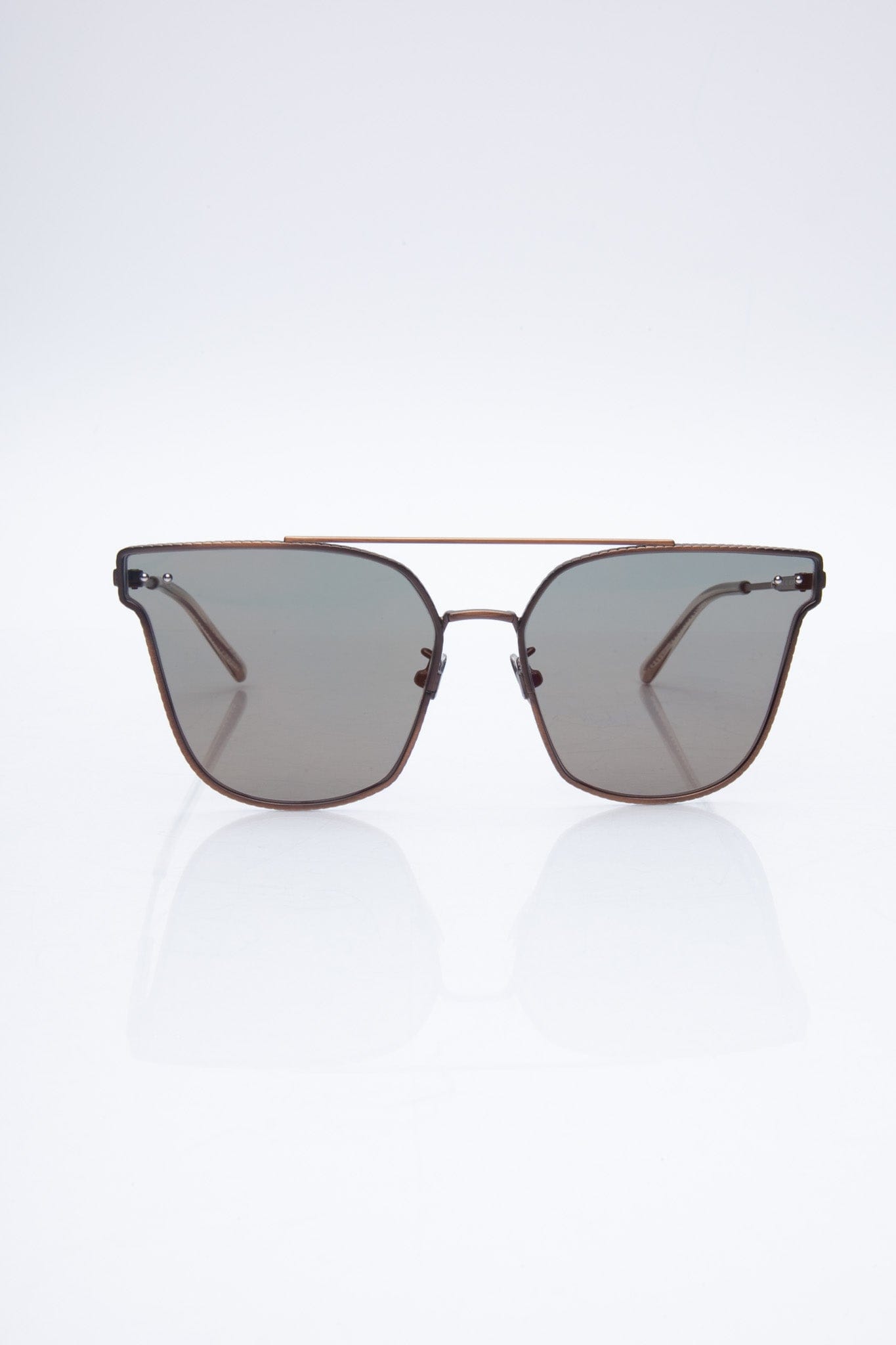 BOTTEGA VENETA Rectangle Brown Sunglasses