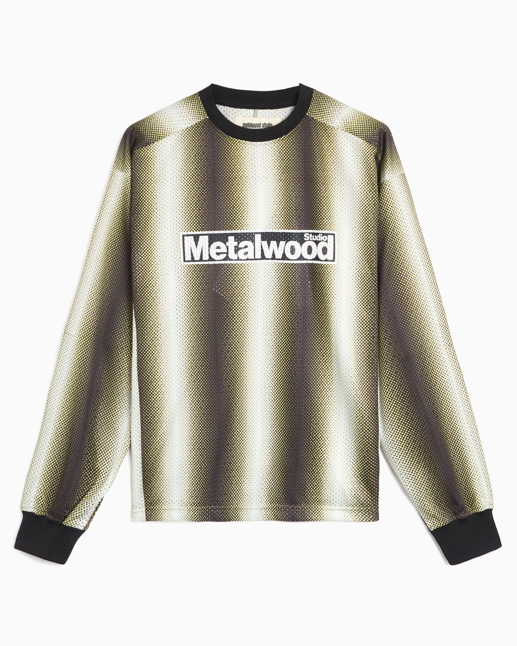 Metalwood Jersey T-Shirt de rayas Relaxed de manga larga Metalwood Digital Hombre para hombre
