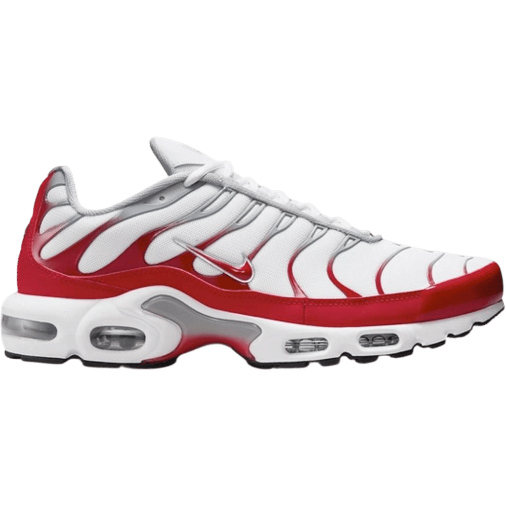 Nike Air Max Plus White University Red Wolf Grey