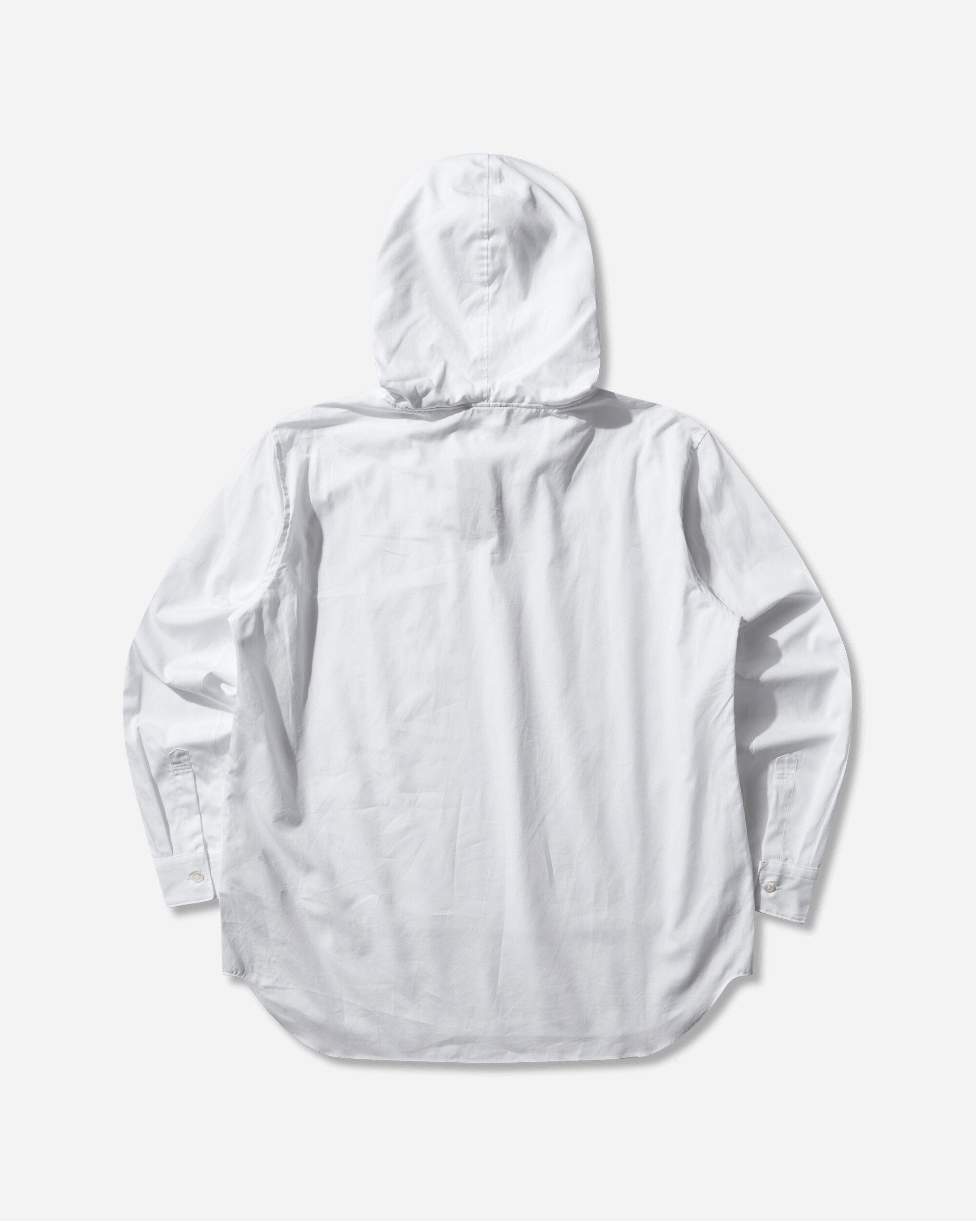 Comme Des Garçons Homme Plus Men's Double-Layer Hooded Shirt White