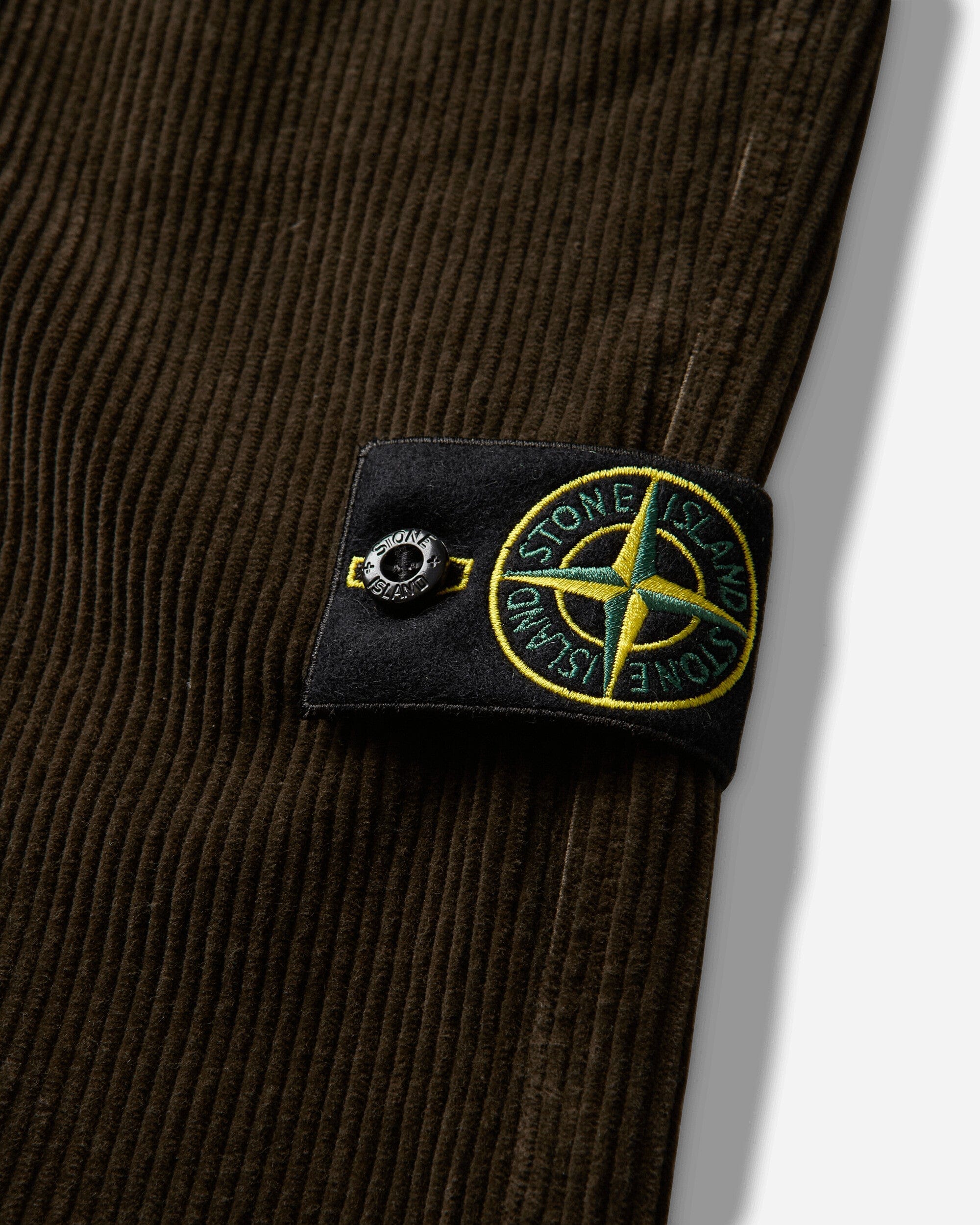 Stone Island Men's Organic Cotton Corduroy Chino Pants Coal Grey