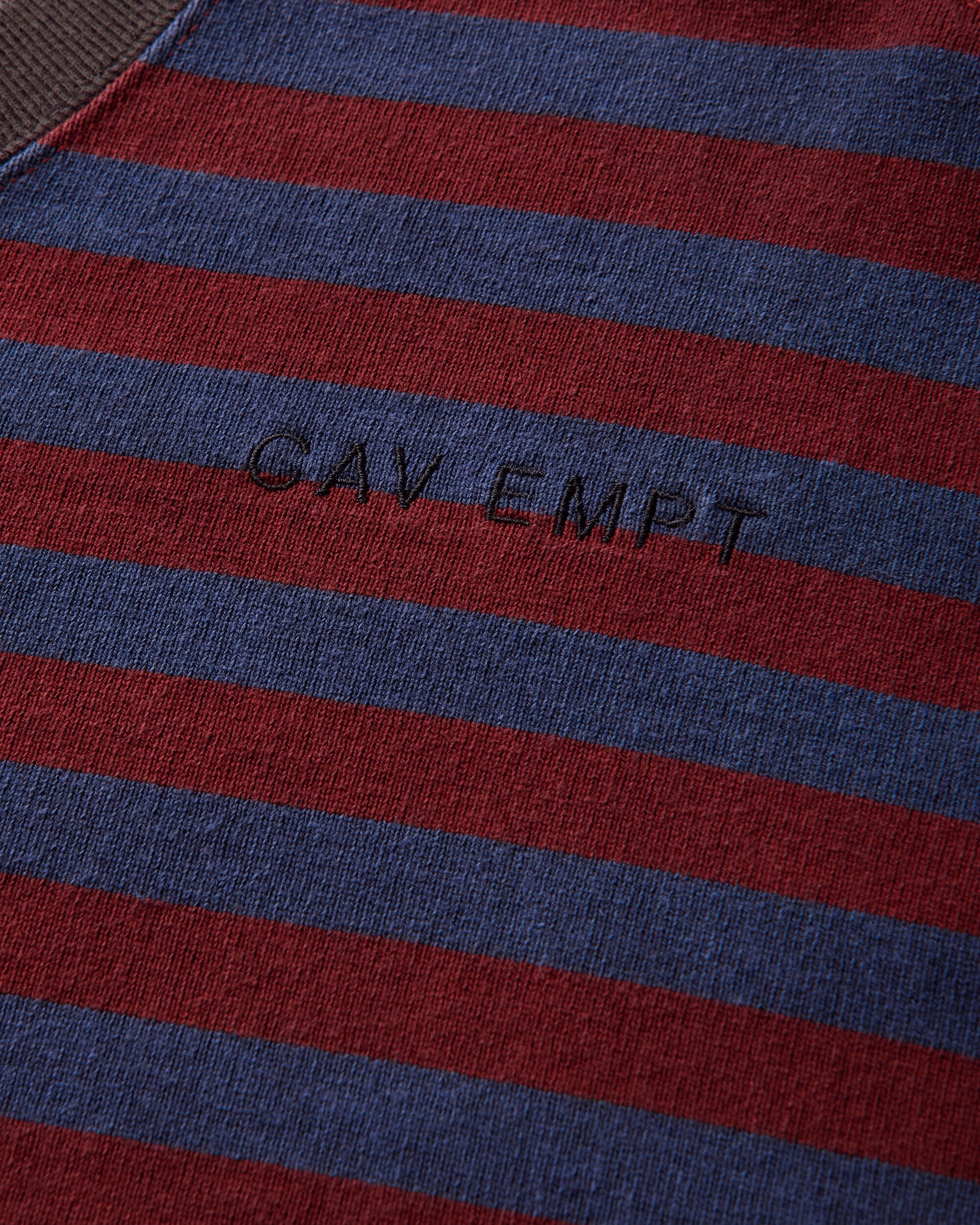 Cav Empt Men's Overdye Stripe Longsleeve T-Shirt Brown