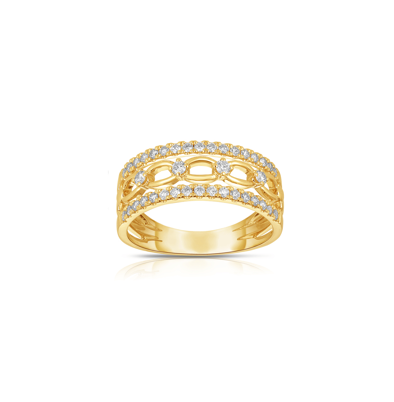Sabel Collection Yellow Gold Diamond Fashion Ring