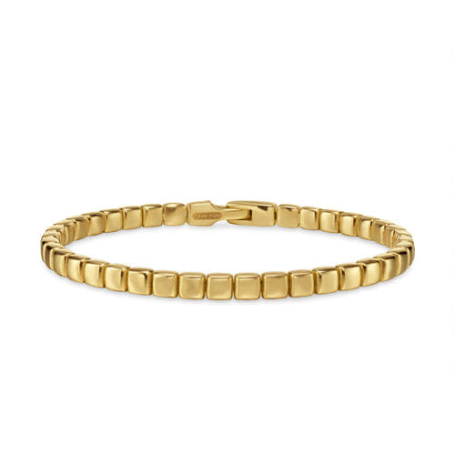 David Yurman Spiritual Beads Tile Bracelet in 18K Yellow Gold, Size Small