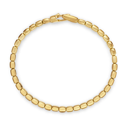 David Yurman Spiritual Beads Tile Bracelet in 18K Yellow Gold, Size Small