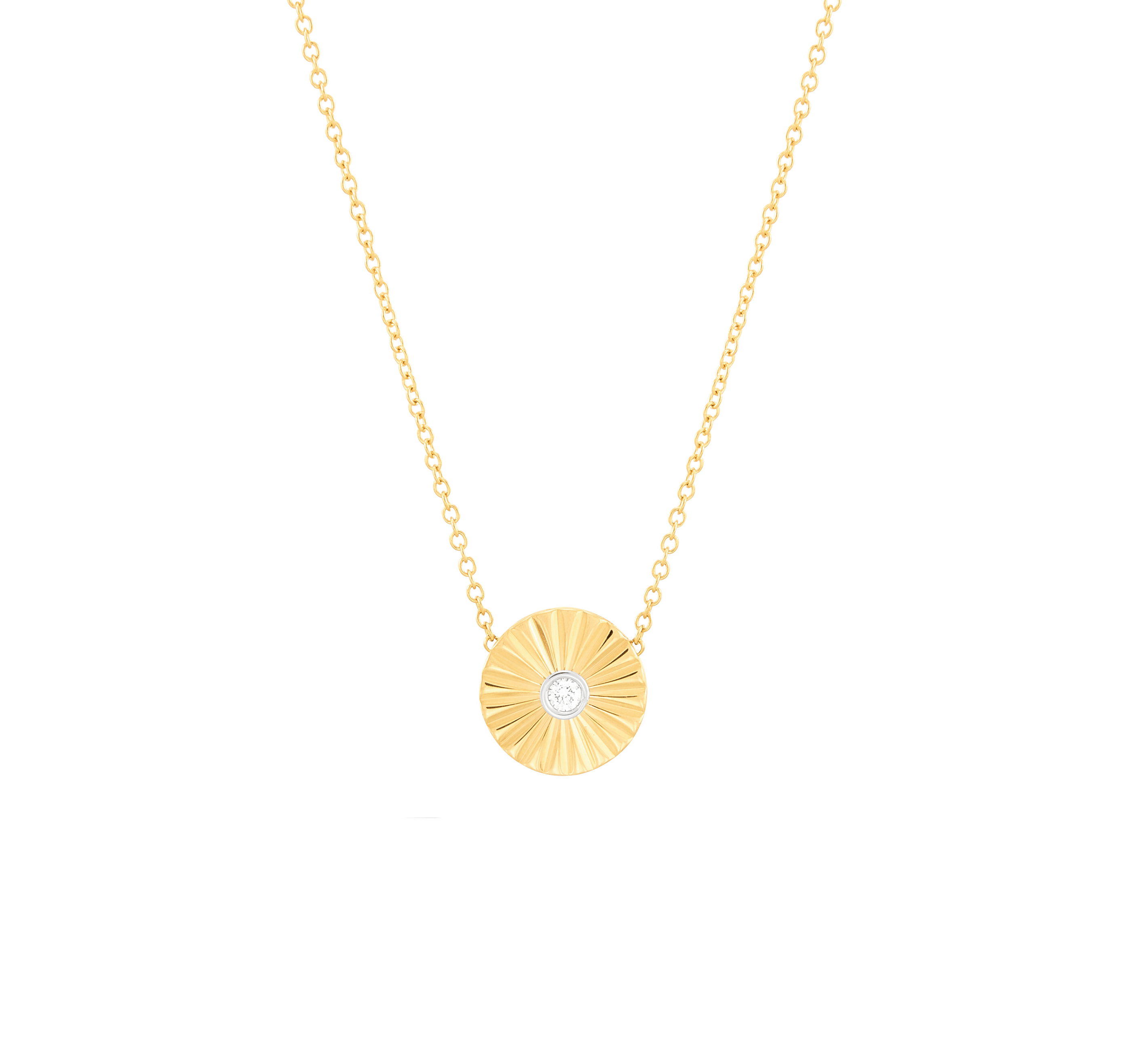 Sabel Collection Yellow Gold Starburst Diamond Necklace