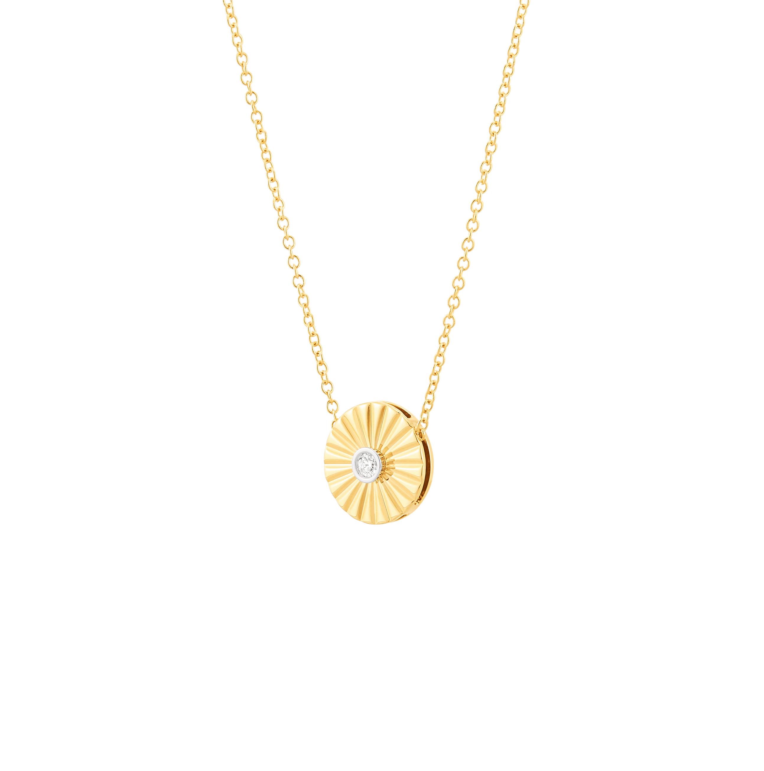 Sabel Collection Yellow Gold Starburst Diamond Necklace