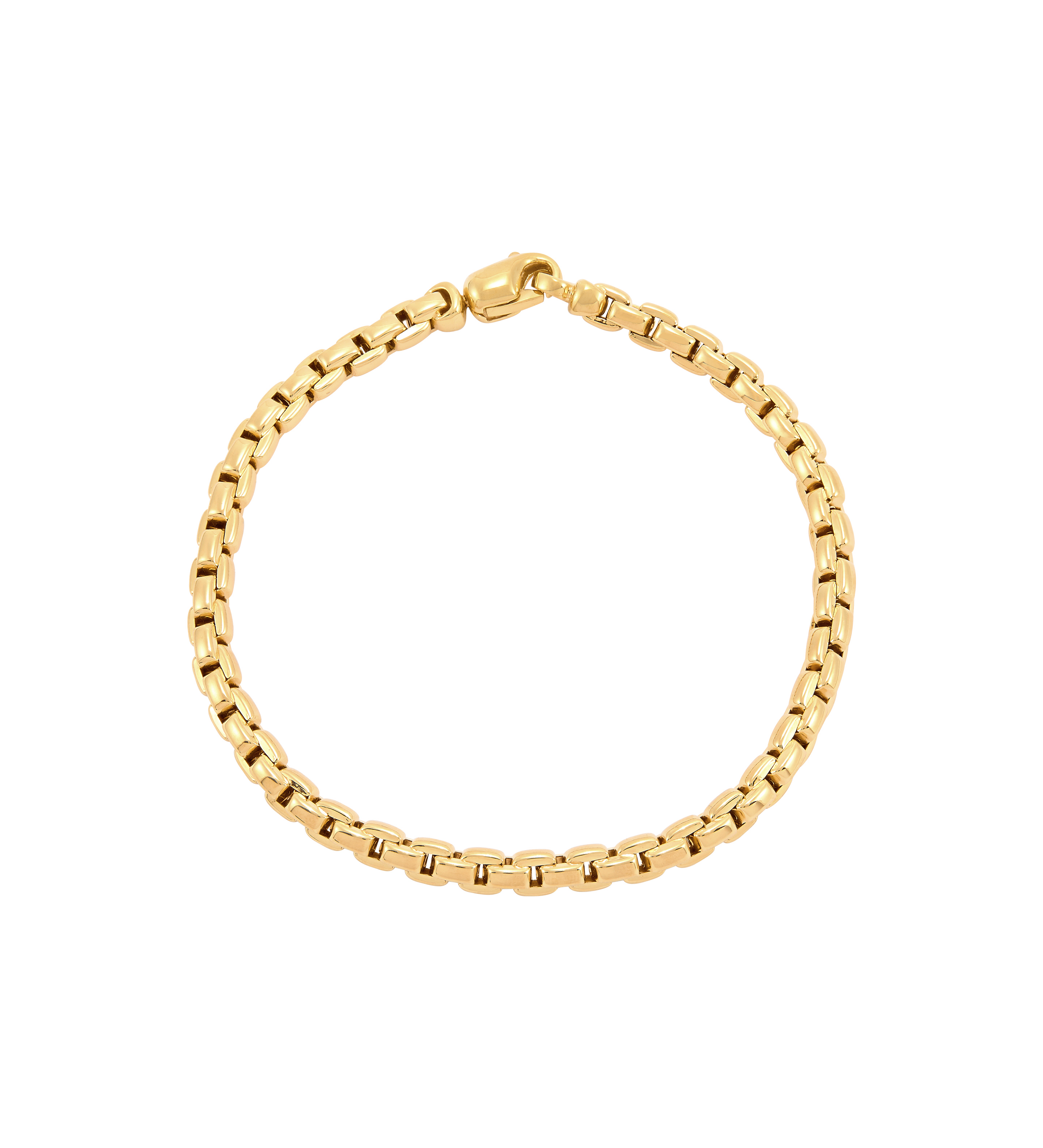 Sabel Collection Yellow Gold Semi-Solid Bracelet, 3.5mm