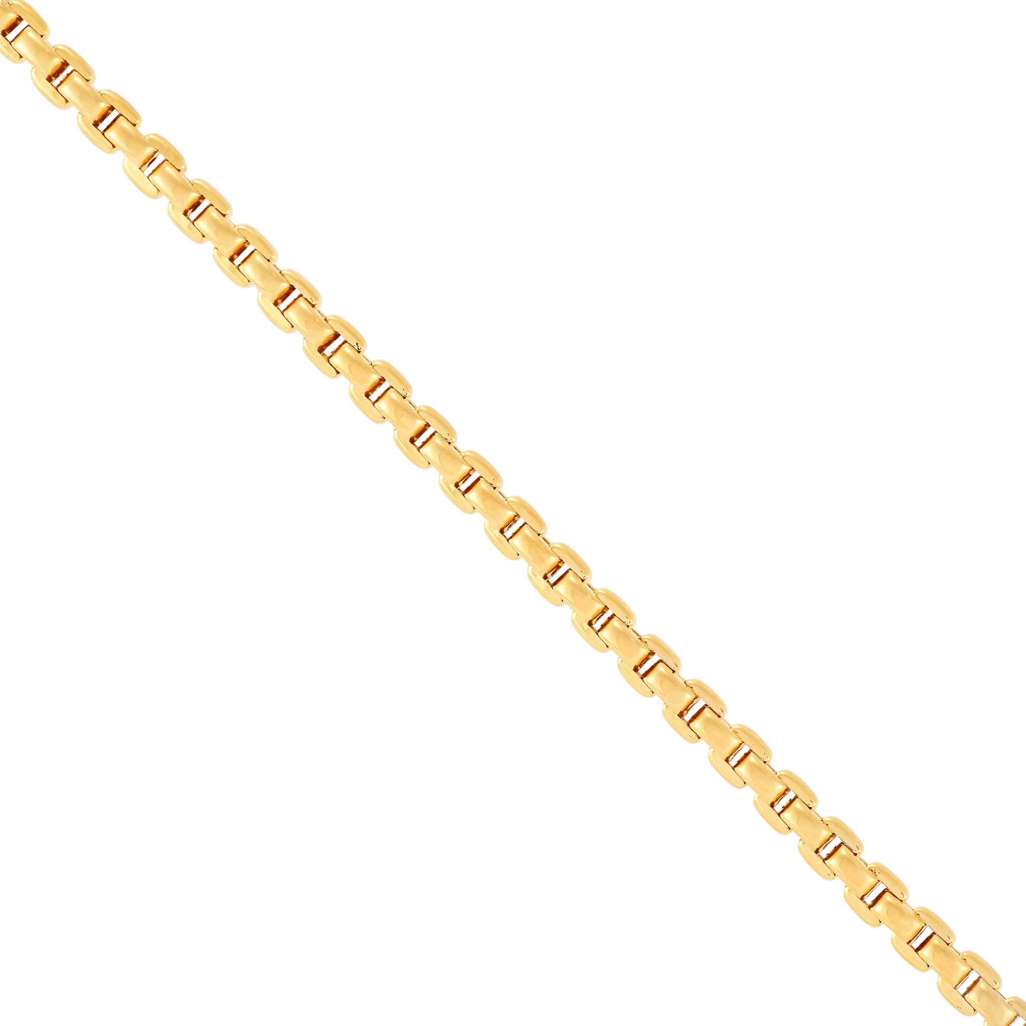 Sabel Collection Yellow Gold Semi-Solid Bracelet, 3.5mm