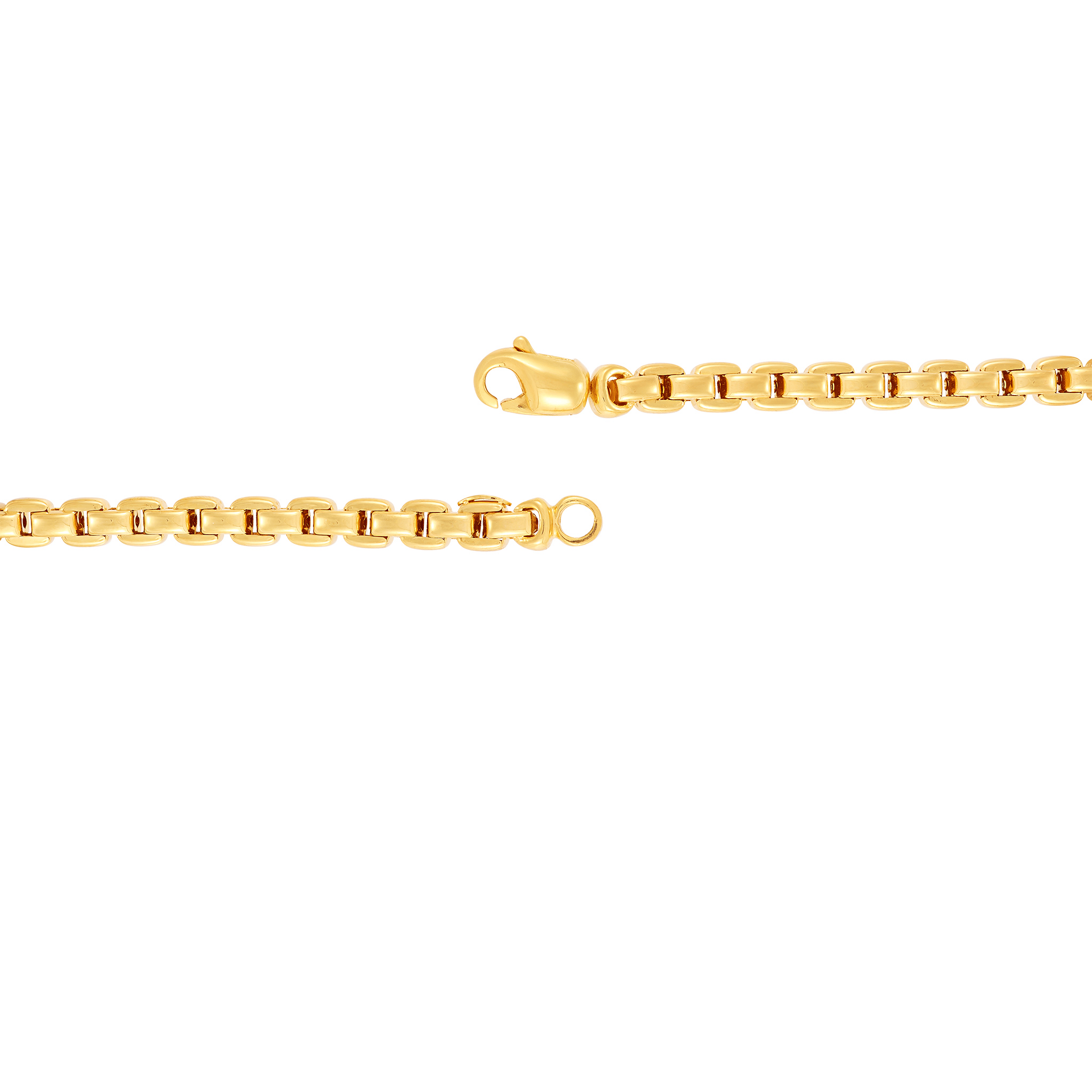 Sabel Collection Yellow Gold Semi-Solid Bracelet, 3.5mm