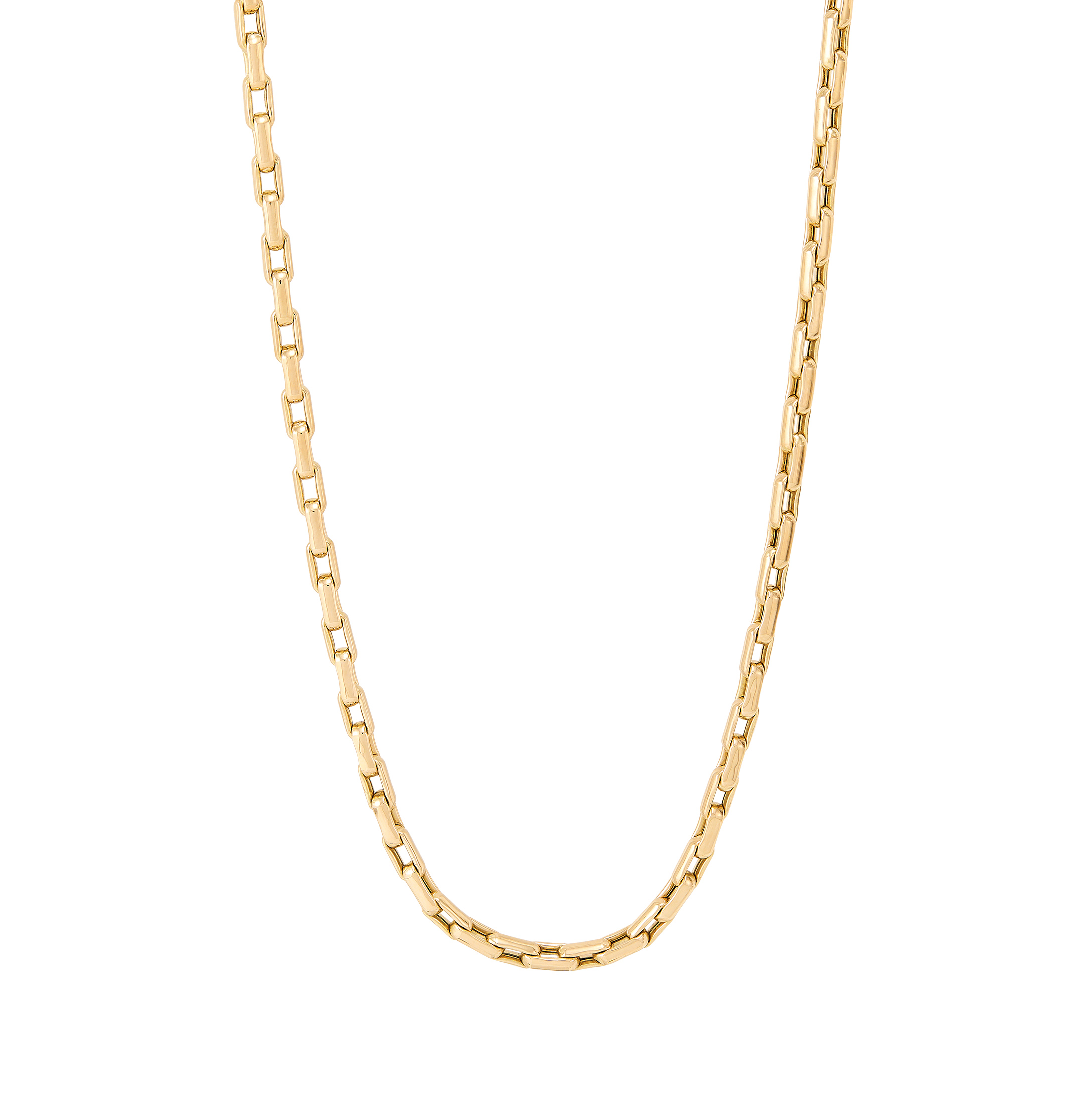 Sabel Collection Yellow Gold Hollow Link Necklace