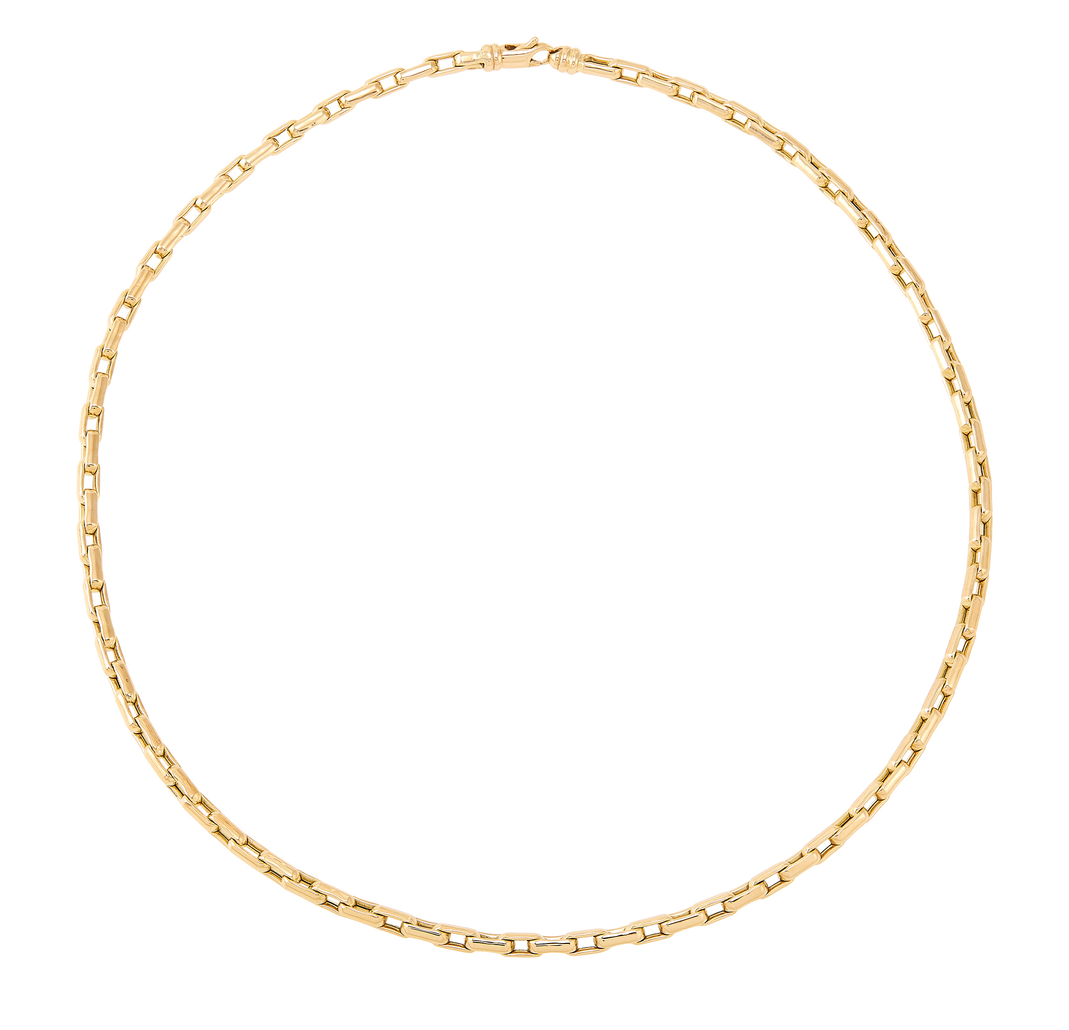 Sabel Collection Yellow Gold Hollow Link Necklace