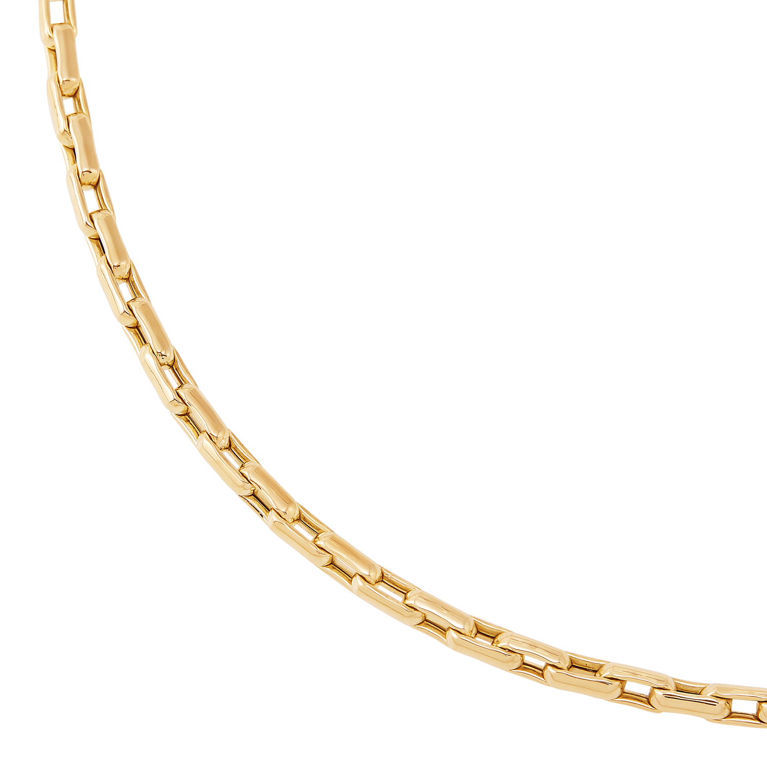 Sabel Collection Yellow Gold Hollow Link Necklace