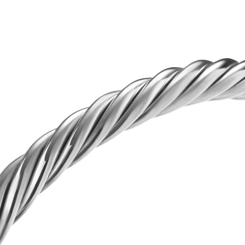 David Yurman Cable Cuff Bracelet in Sterling Silver, 6mm, Size Small