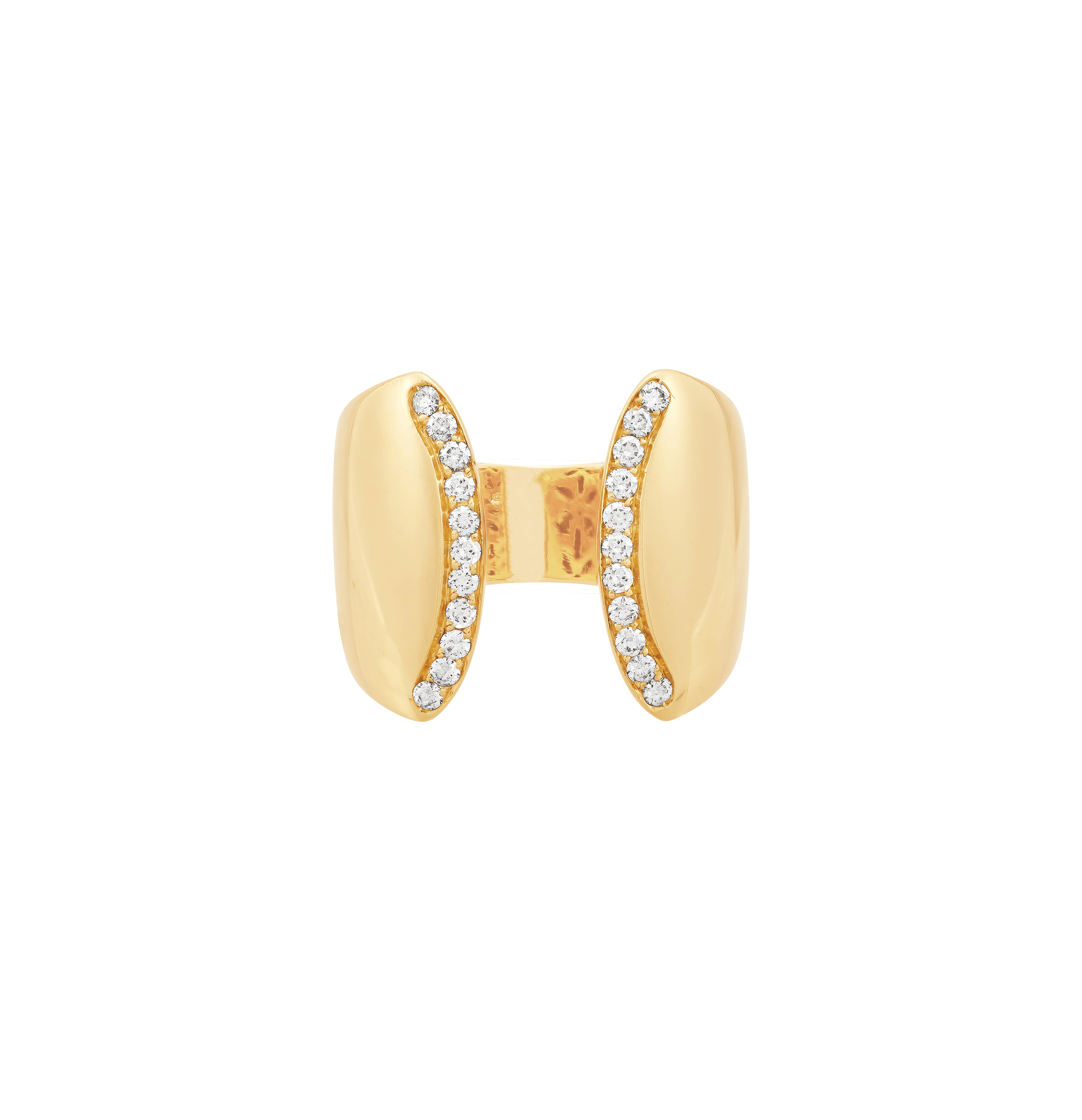 Sabel Collection Yellow Gold Diamond Cuff Ring