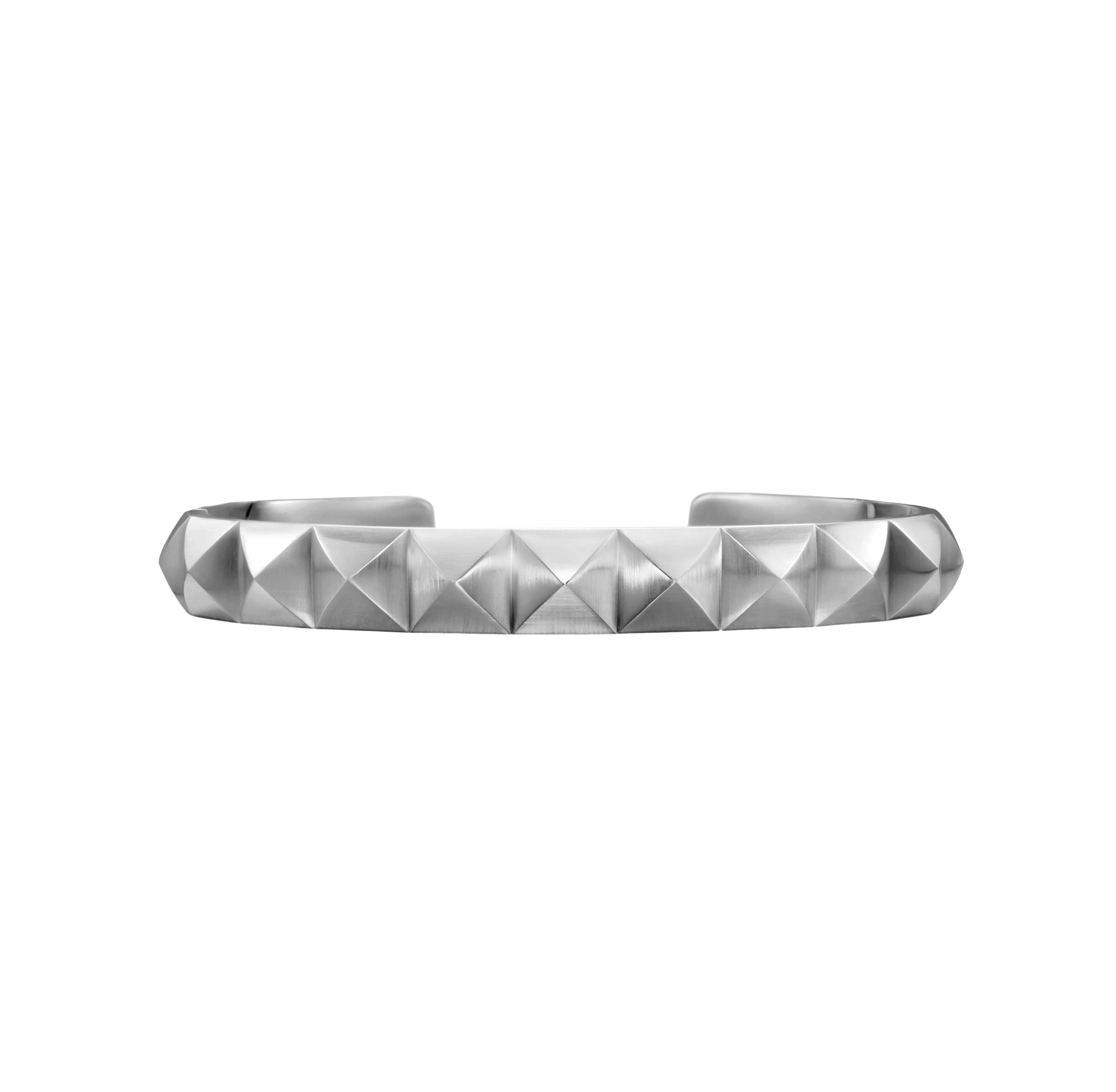 David Yurman Pyramid Cuff Bracelet in Sterling Silver, 9.3mm, Size Medium