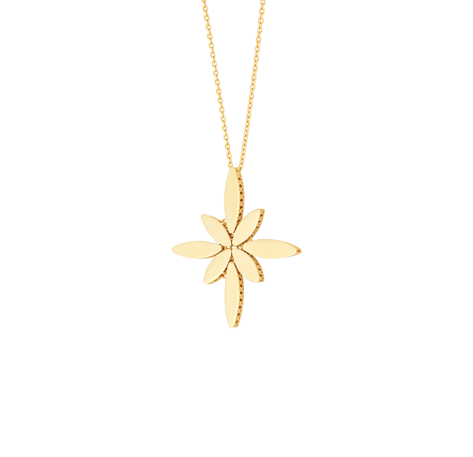 Sabel Collection Yellow Gold Flower Necklace