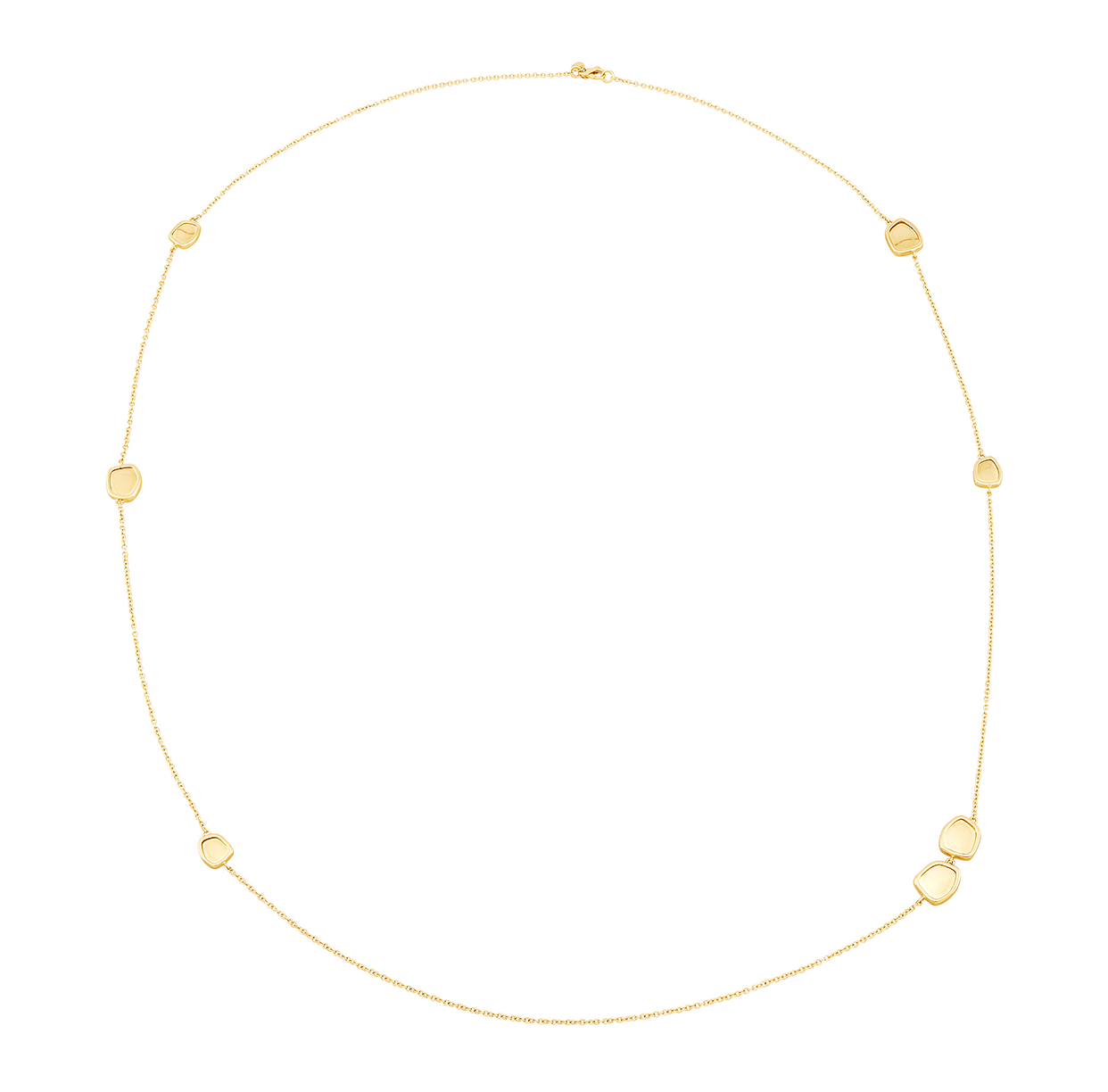 Sabel Collection Yellow Gold Fancy Shape Station Necklace