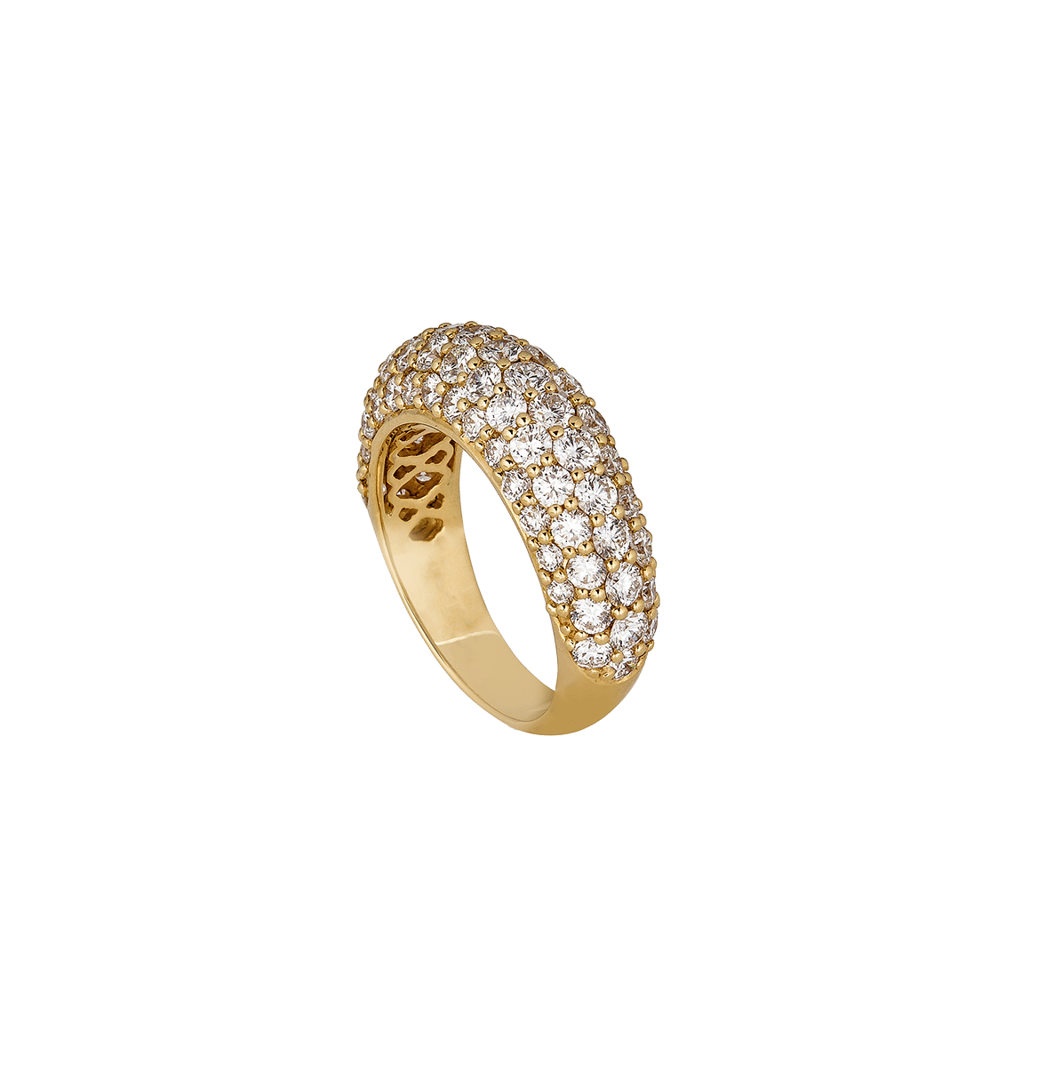Sabel Collection Yellow Gold Small Dome Diamond Ring