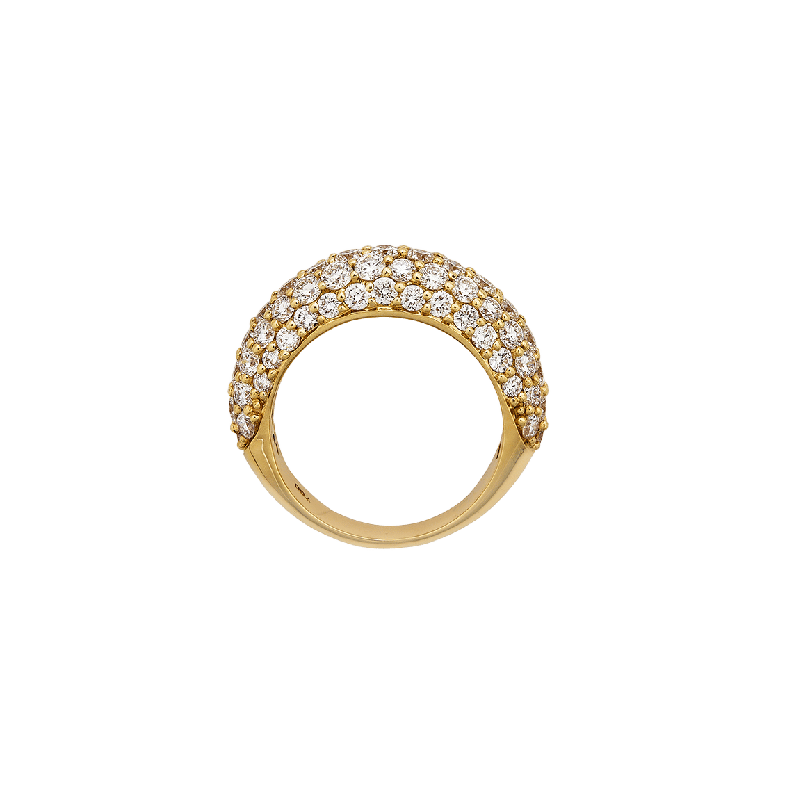 Sabel Collection Yellow Gold Small Dome Diamond Ring