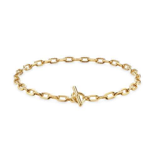 David Yurman DY Madison Toggle Chain Necklace in 18K Yellow Gold, 18"
