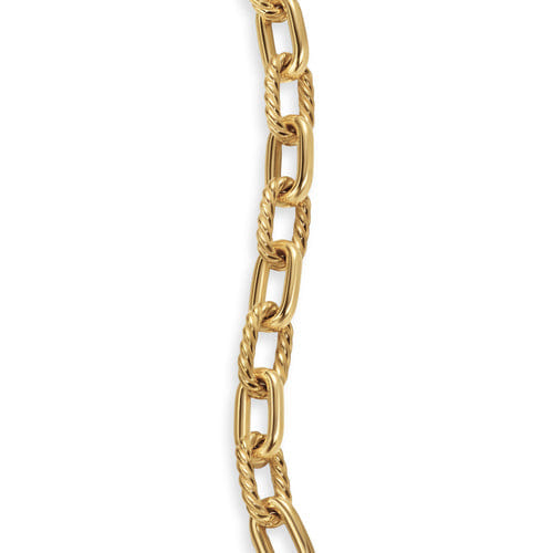 David Yurman DY Madison Toggle Chain Bracelet in 18K Yellow Gold, Size Medium