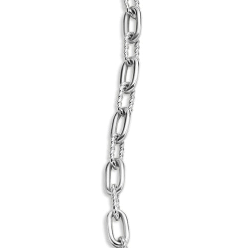 David Yurman DY Madison Toggle Chain Bracelet in Sterling Silver with Diamonds, Size Medium