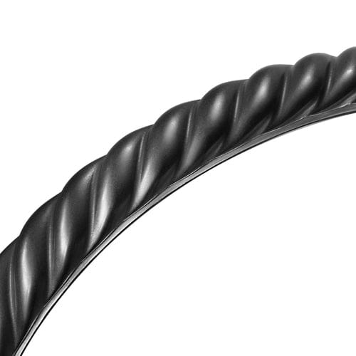 David Yurman Sculpted Cable Cuff Bracelet in Black Titanium, 7mm, Size Medium