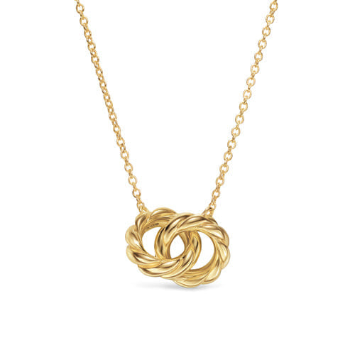 David Yurman Sculpted Cable Chain Necklace in 18K Yellow Gold, 9mm