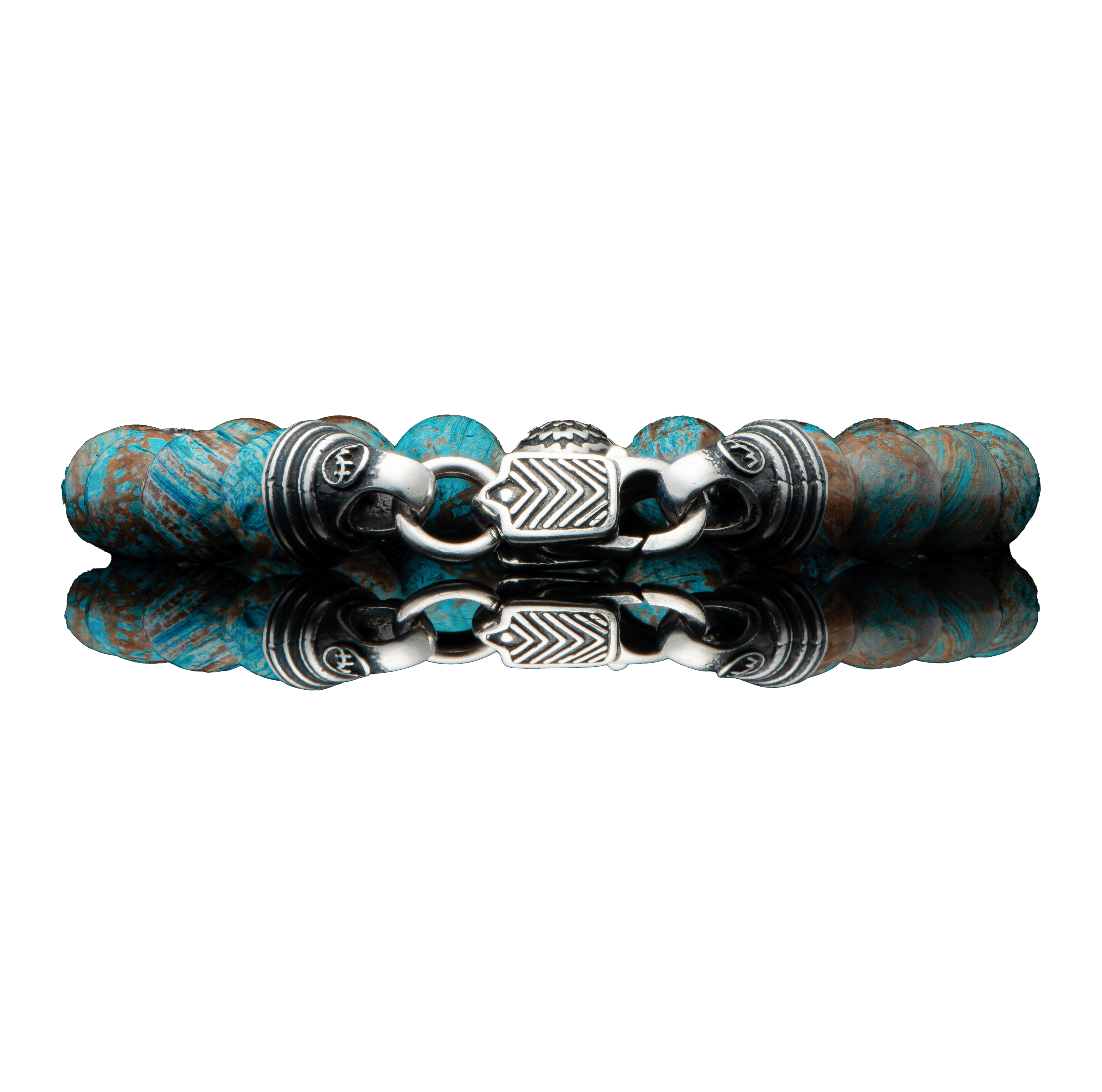 William Henry Seaside Blue Lace Agate Beaded Bracelet