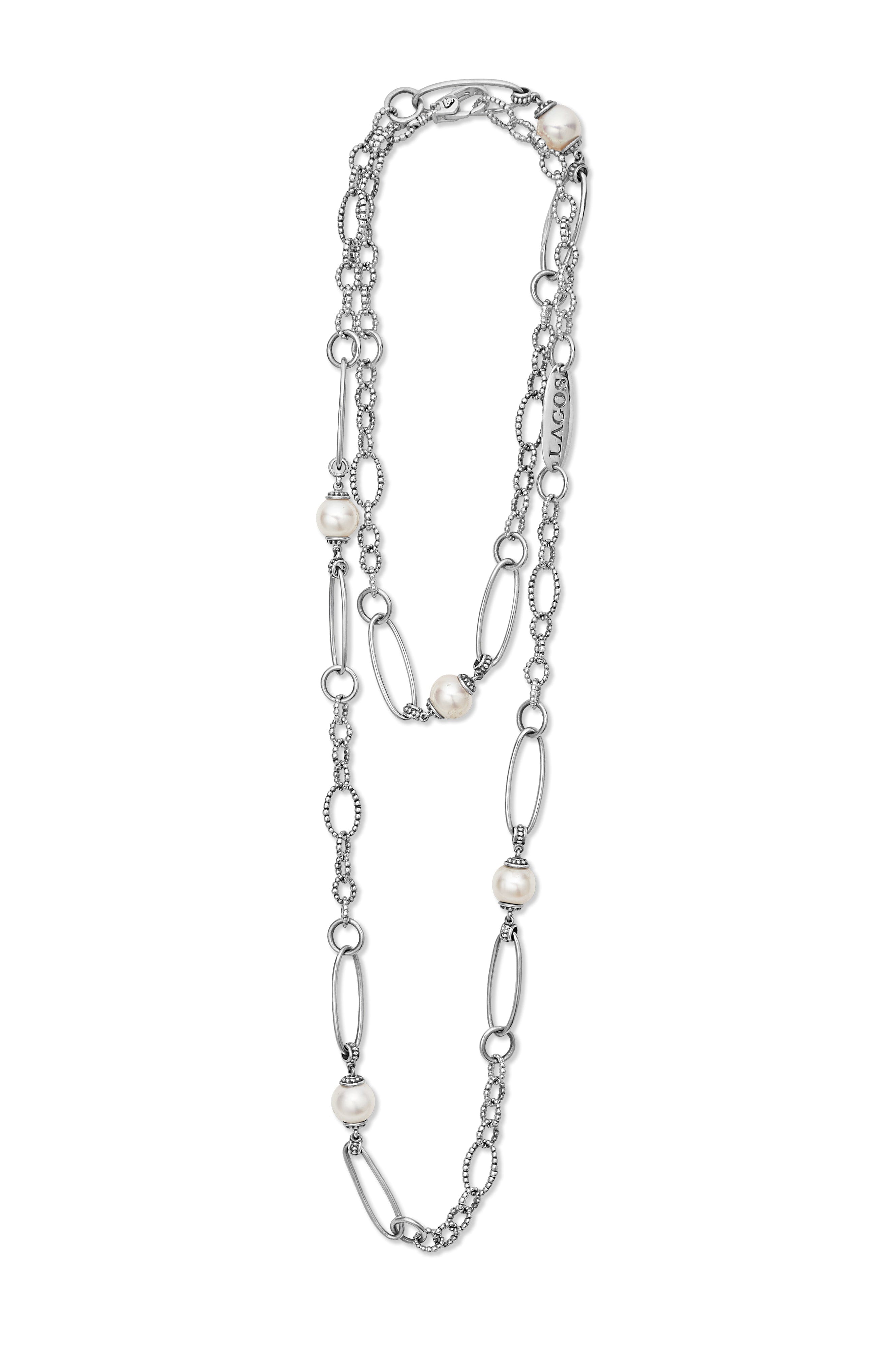LAGOS Luna Pearl Link Necklace