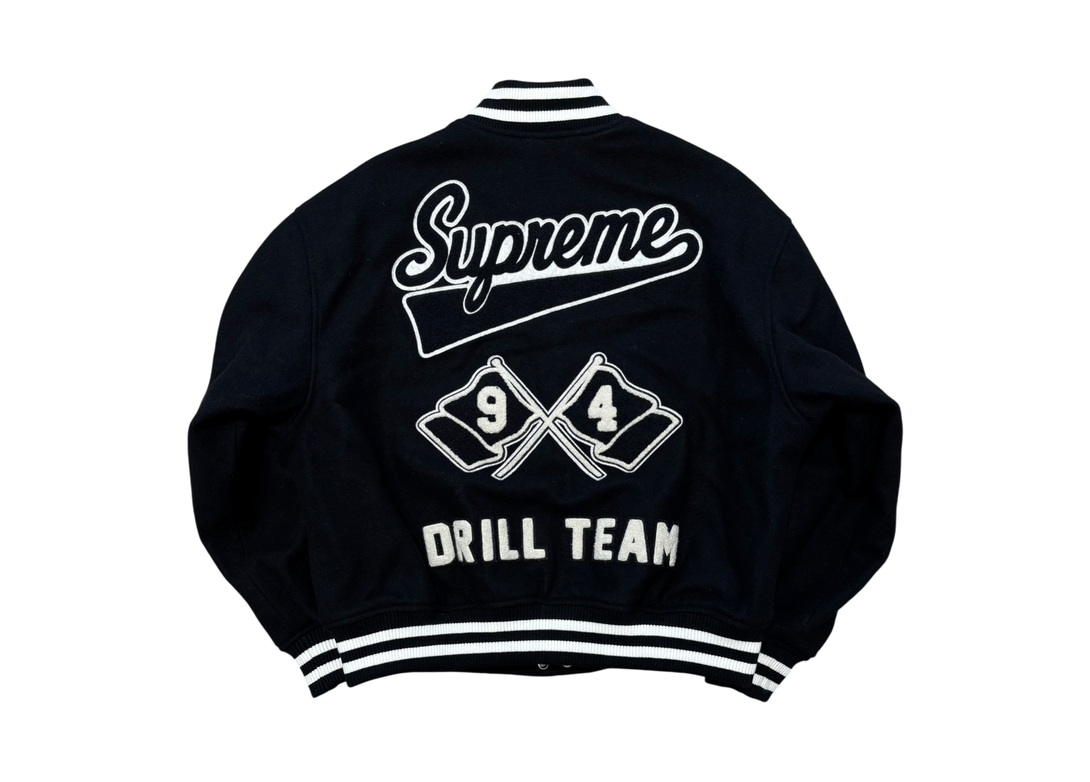 Supreme Varsity Jacket Drill Team Black COND NEW