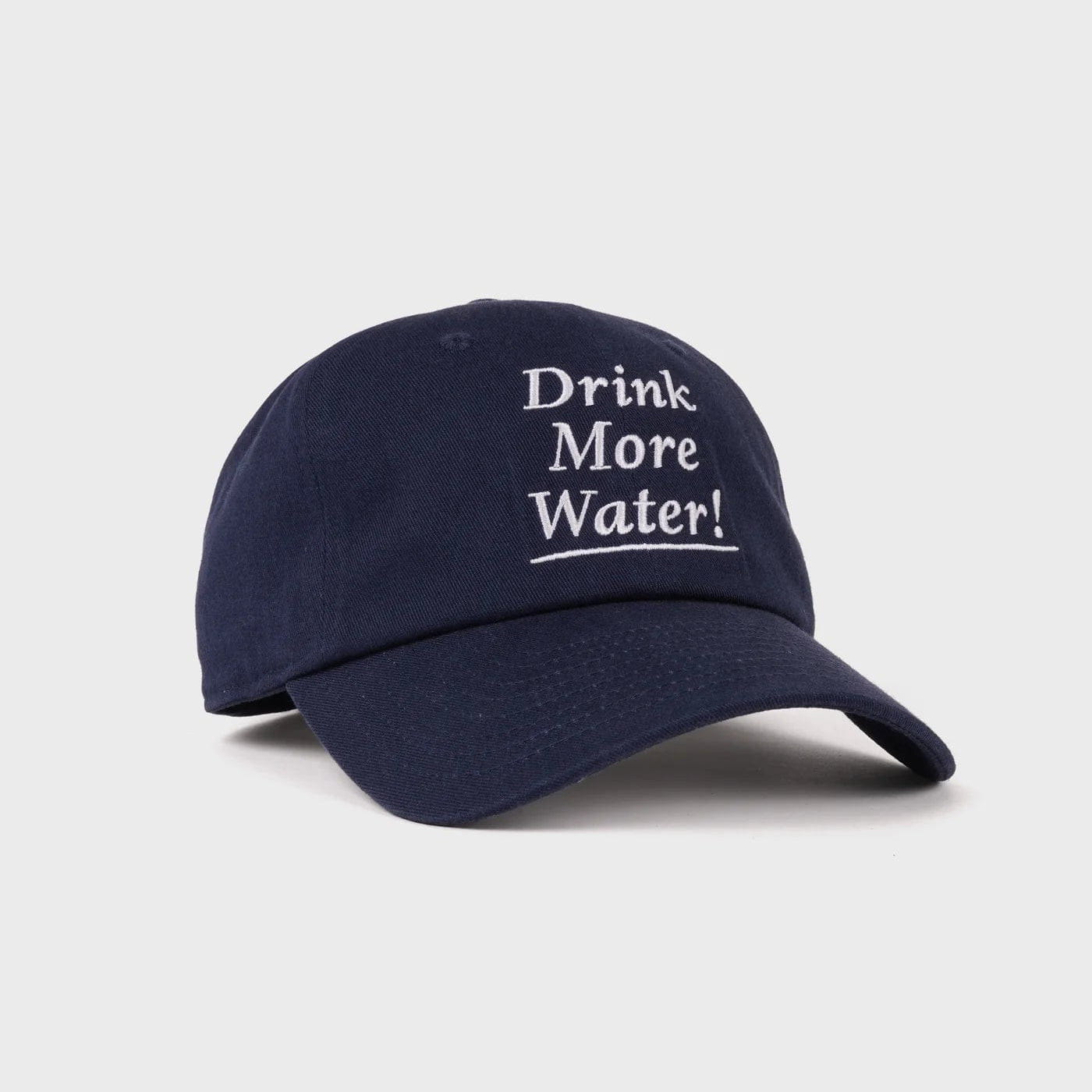 Sporty & Rich Drink More Water Hat Light Navy White