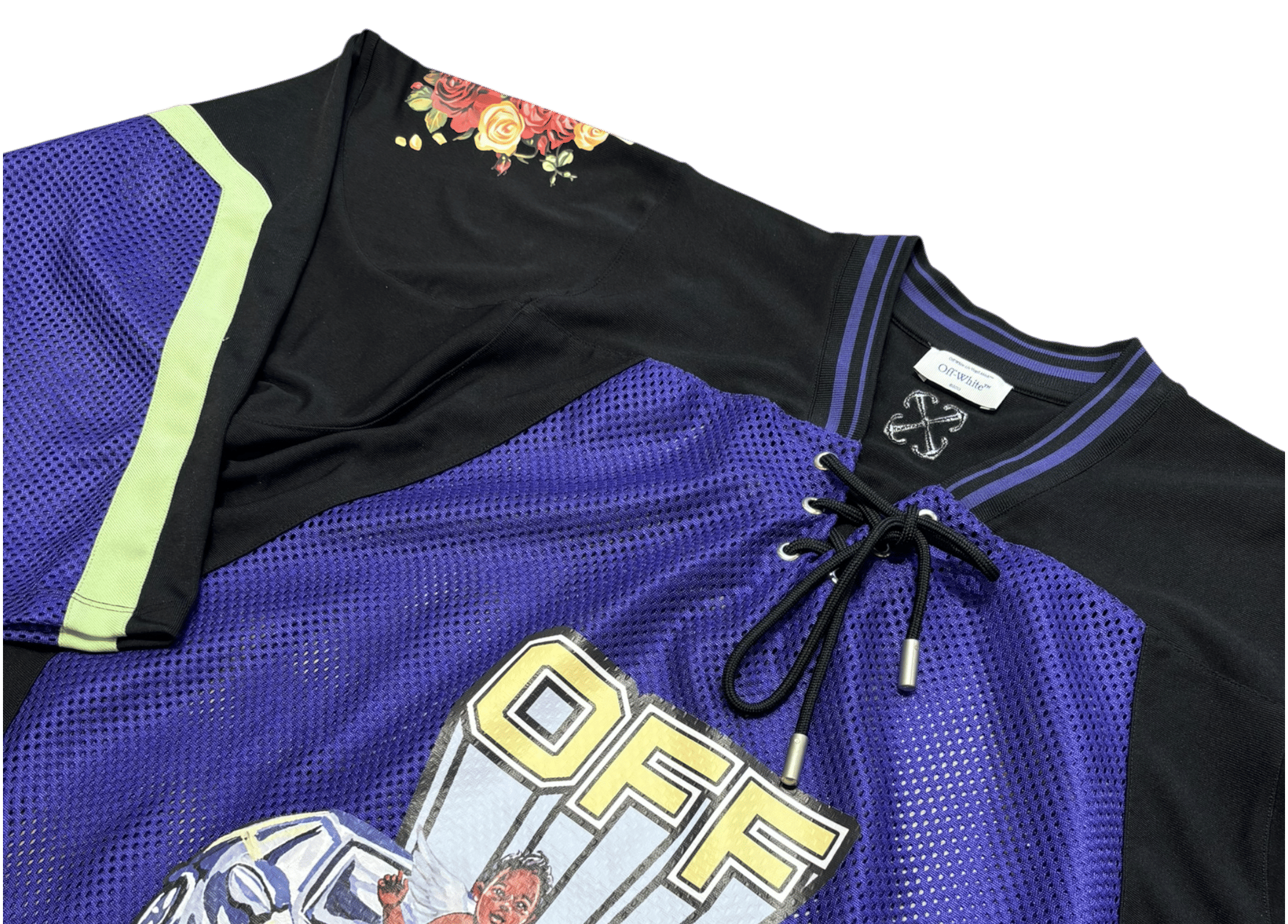 Off-White Jersey Hockey Oversize Car Mesh COND NEW
