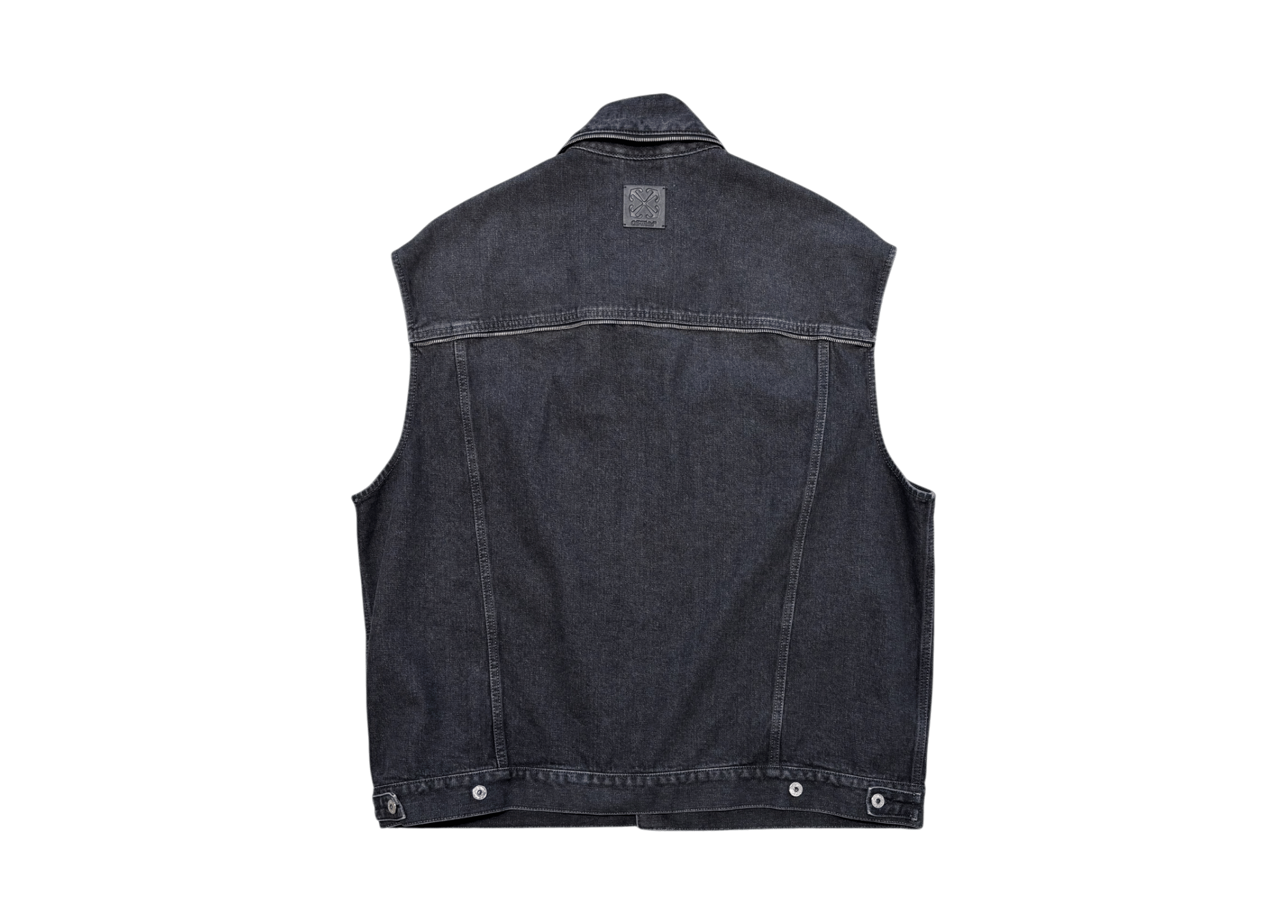 Off-White Gilet Denim Zip Black COND NEW